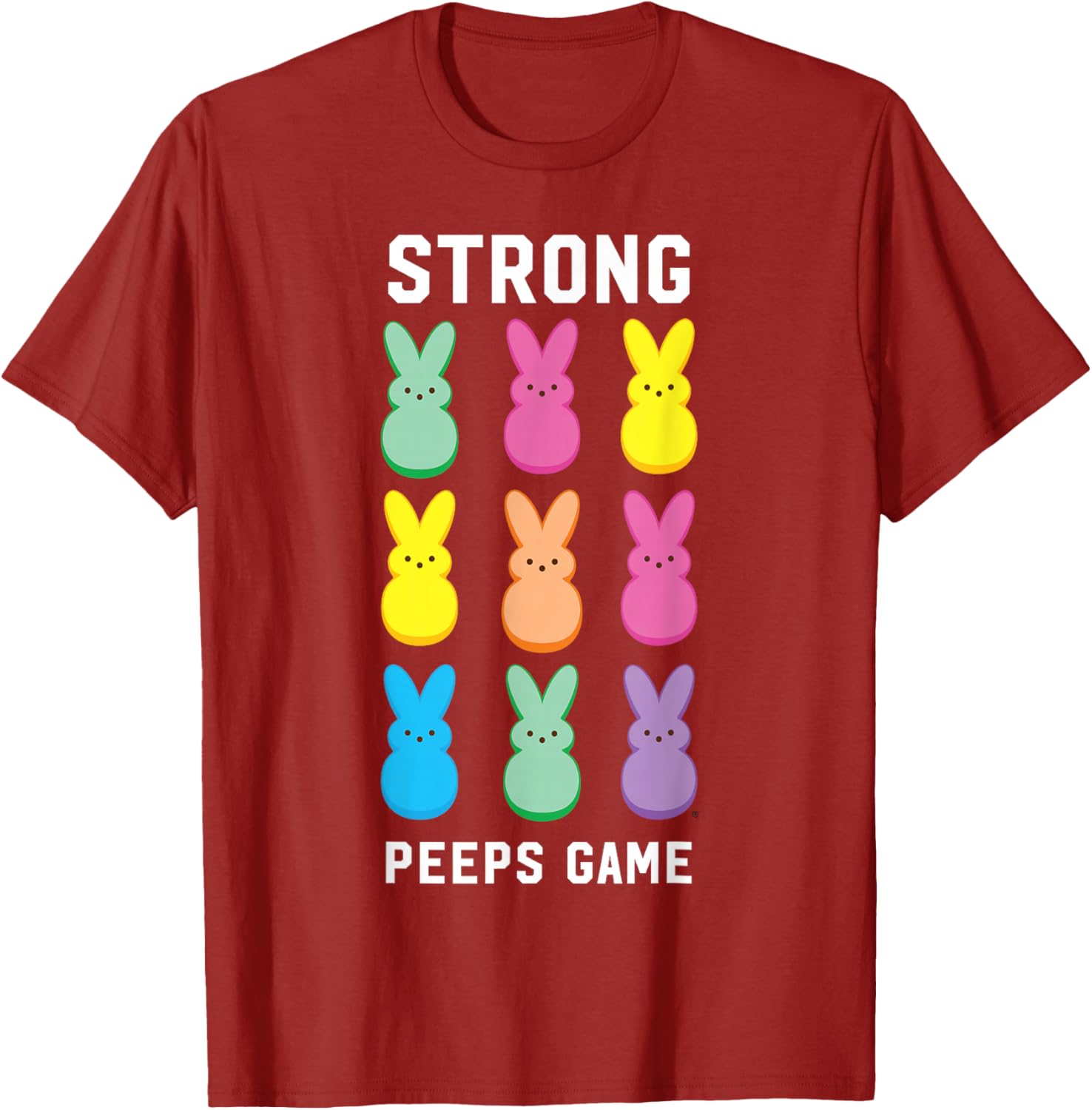 Strong Peeps Game Classic Bunnies T-Shirt for Easter Celebration Fun - 5