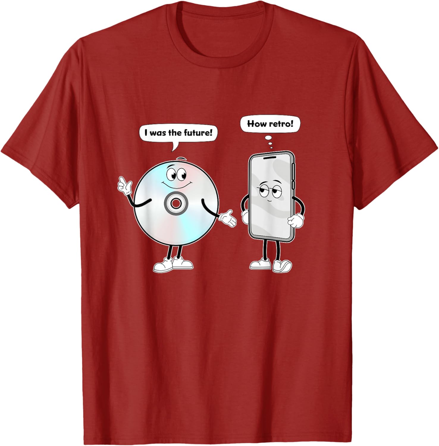 CD vs Smartphone Technology Past vs Future T-Shirt for Music Lovers - 8