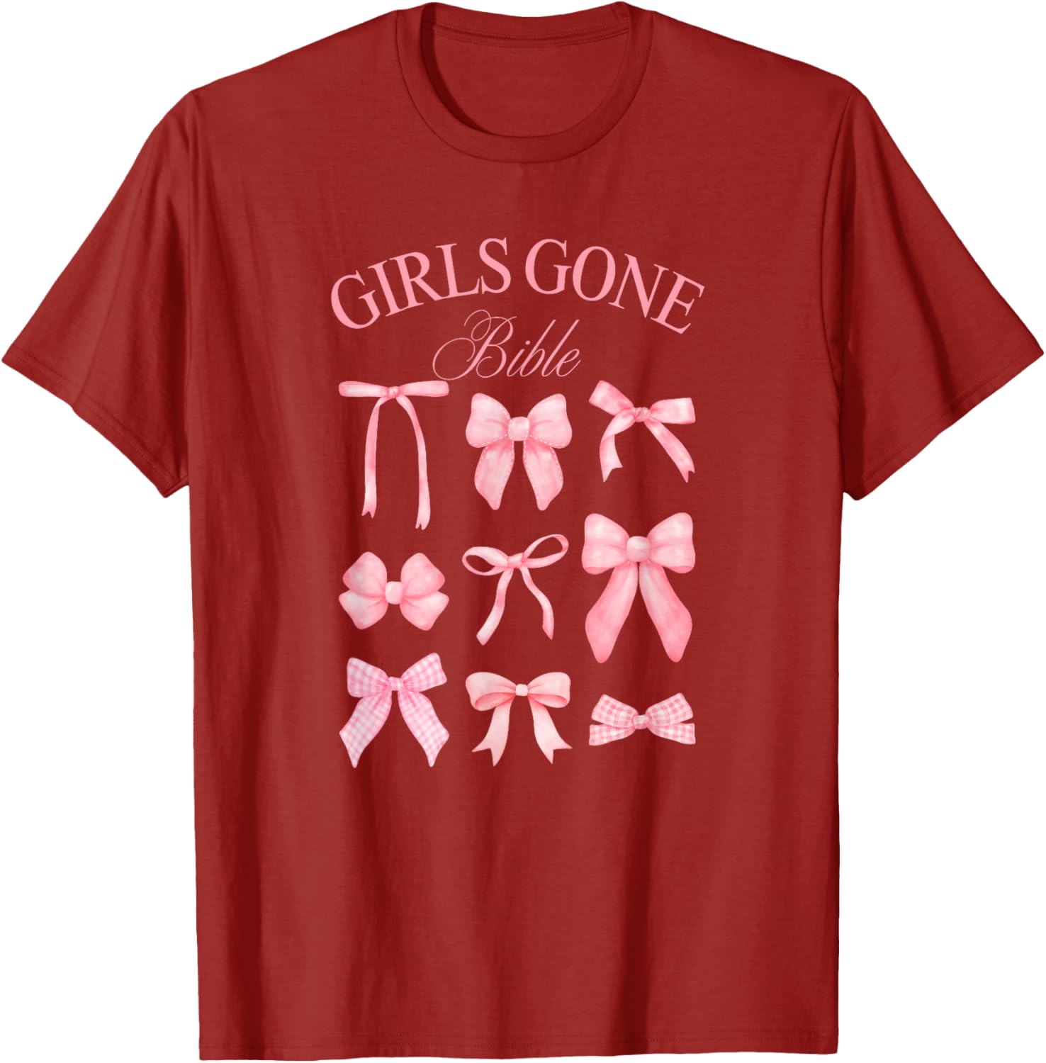 Girls Gone Bible Coquette Bows T-Shirt for Women and Girls Fashion - 1