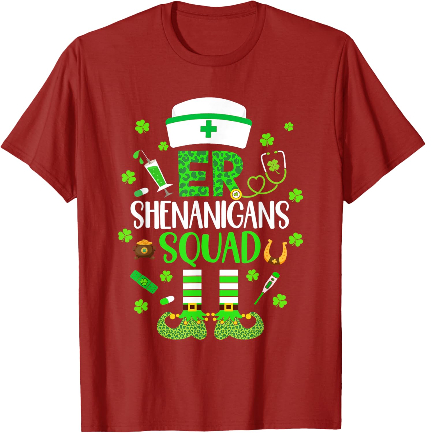 ER Nurse Shenanigans Squad St Patricks Day T-Shirt for Fun Emergencies - 3