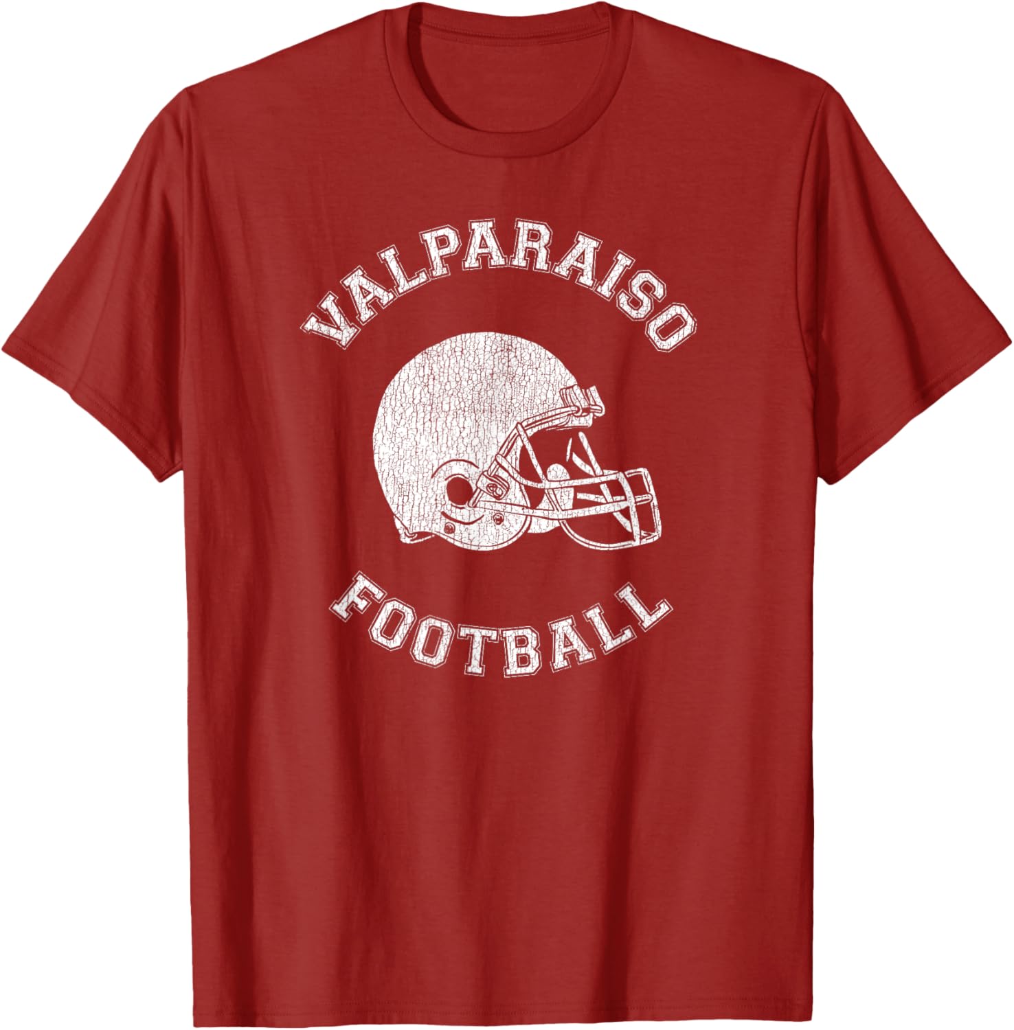 Valparaiso Retro 1980s Distressed Football T-Shirt for Vintage Style Lovers - 26
