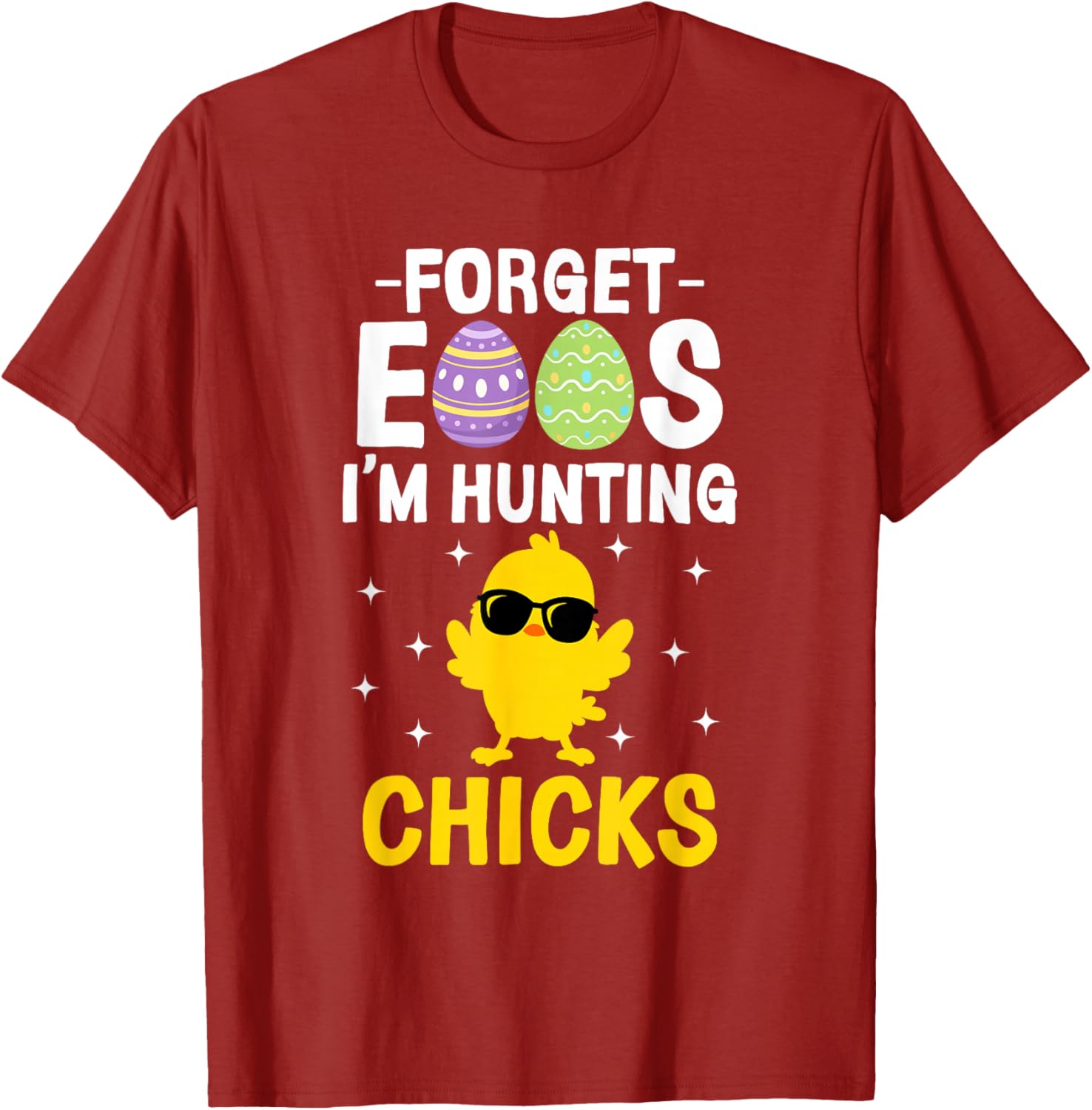 Funny Easter T-Shirt for Boys - Forget Eggs I'm Hunting Chicks Apparel - 17