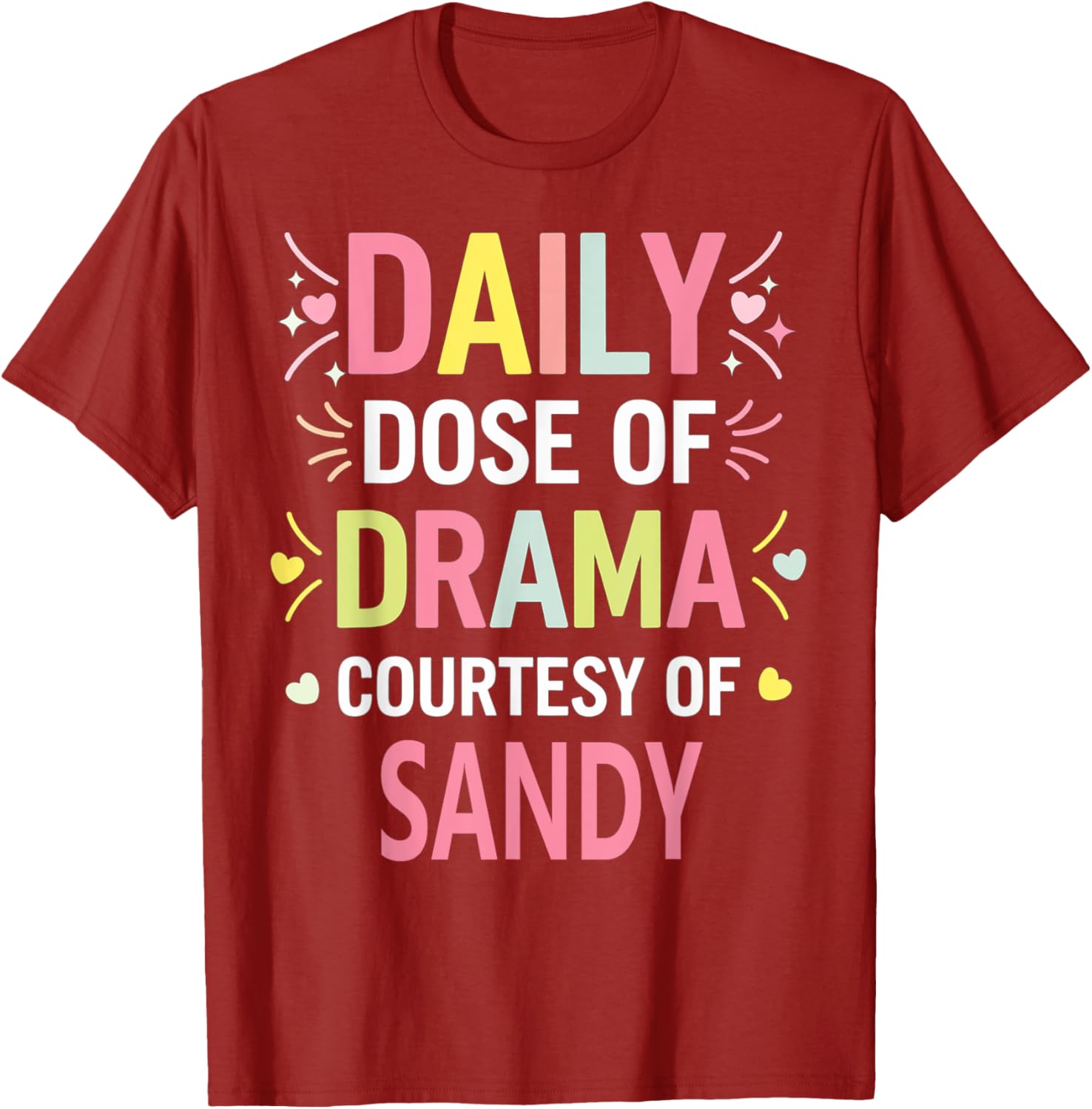 Funny Cute Personalized SANDY Name T-Shirt for Unique Style - 7