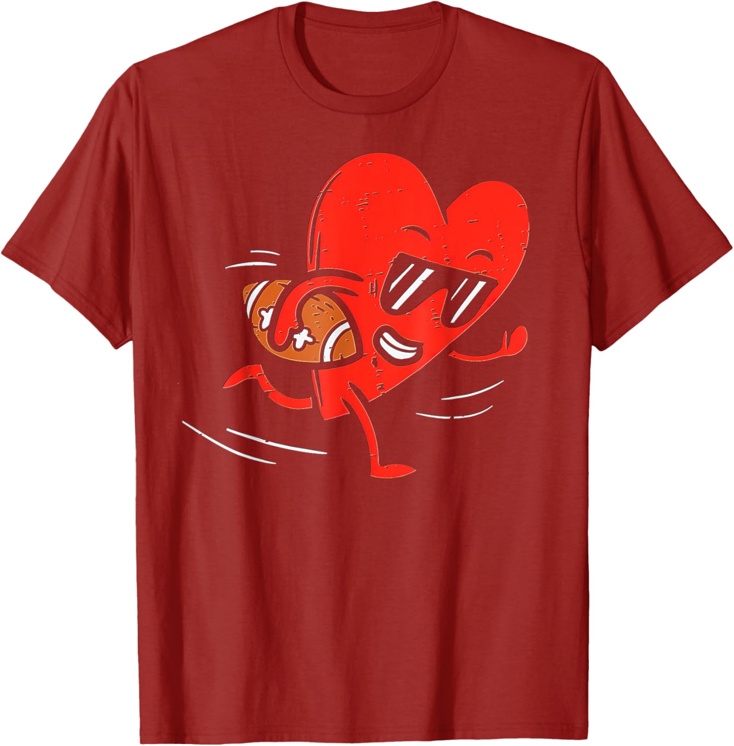 Heart Football Valentines Day T-Shirt for Boys - Perfect Sports Gift - 4
