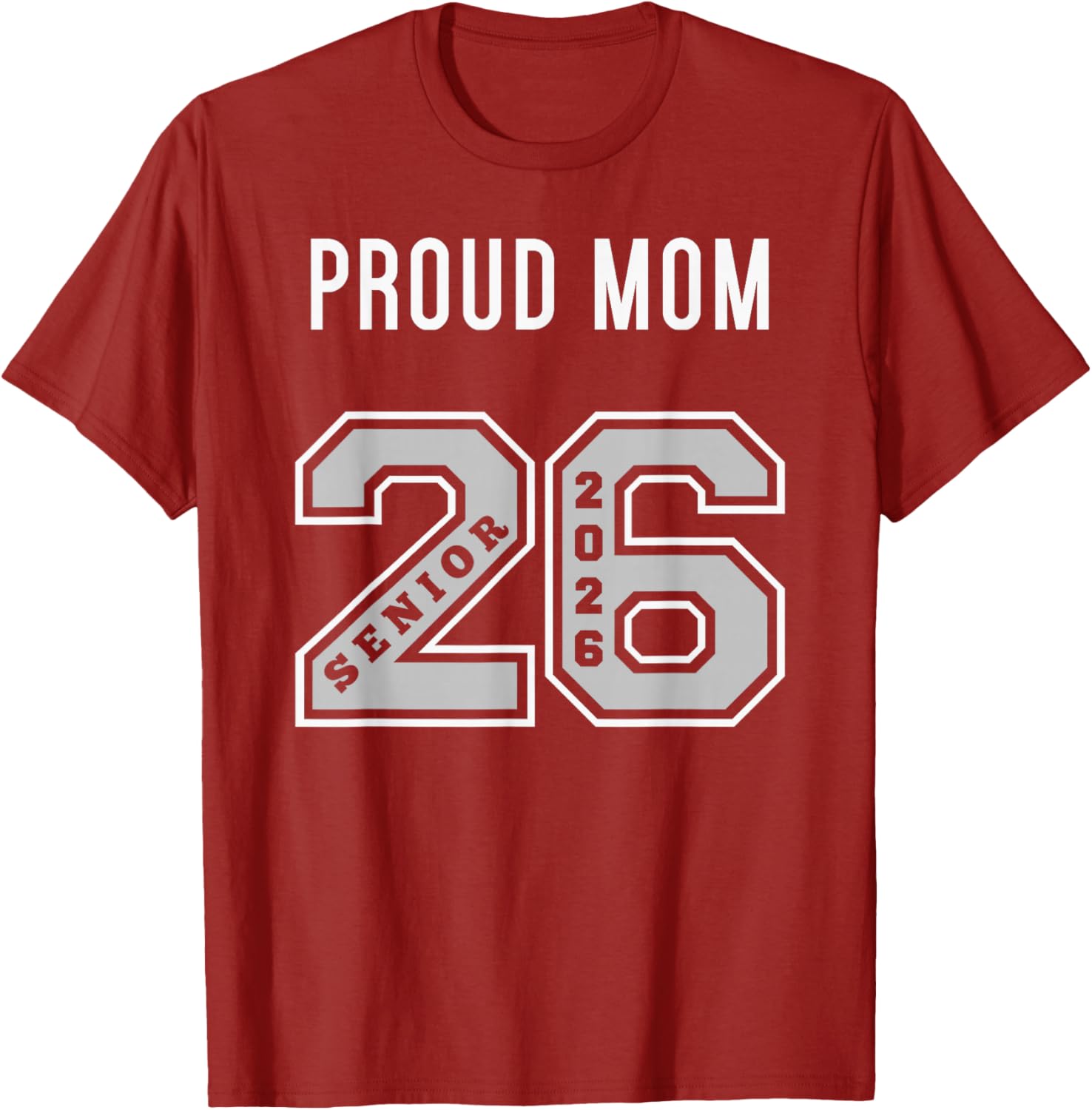 Proud Mom of 2026 Senior T-Shirt - Class of 26 Jersey for Moms - 11