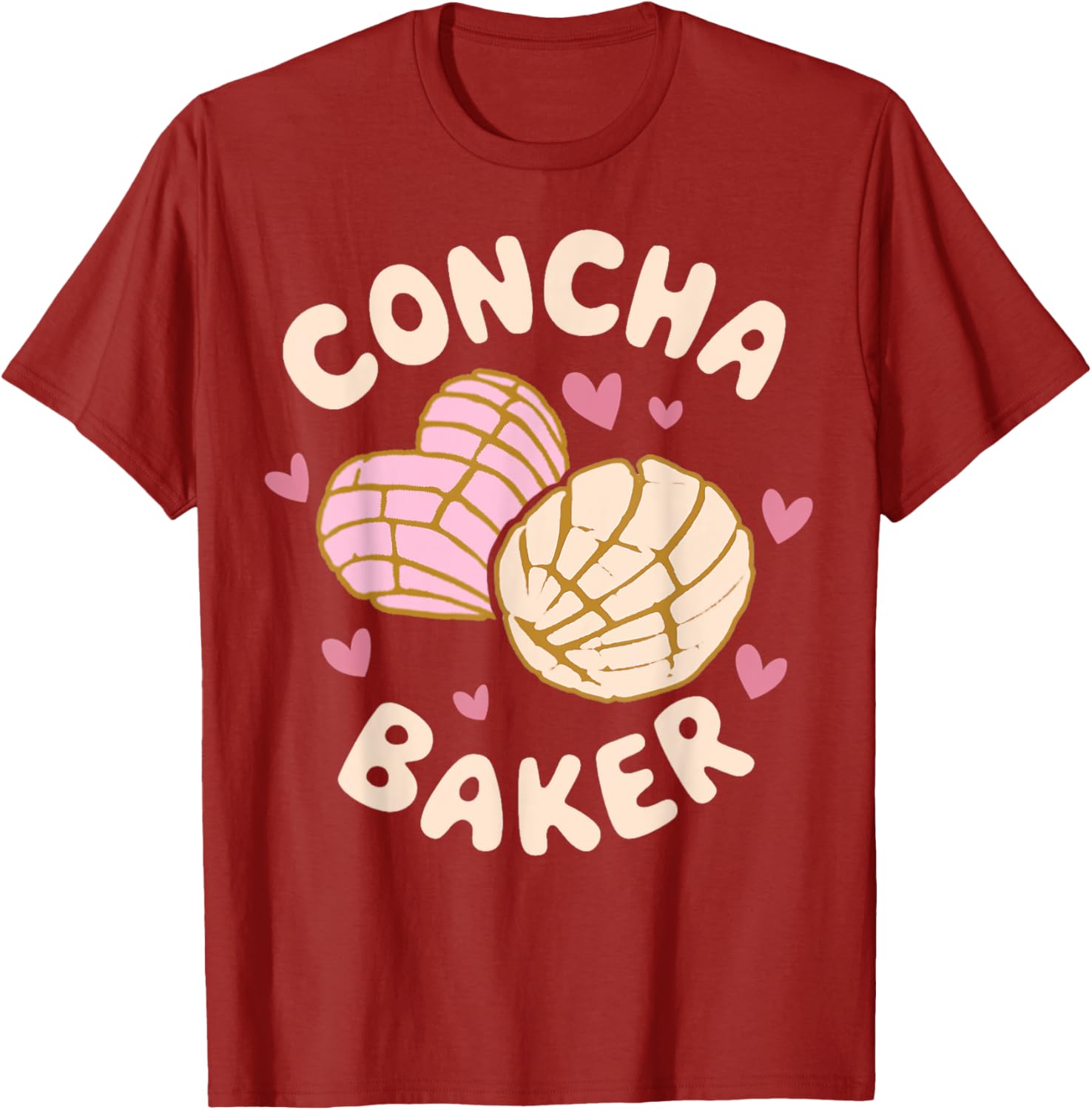 Latina Concha Baker T-Shirt for Lovers of Mexican Baked Pastries - 8
