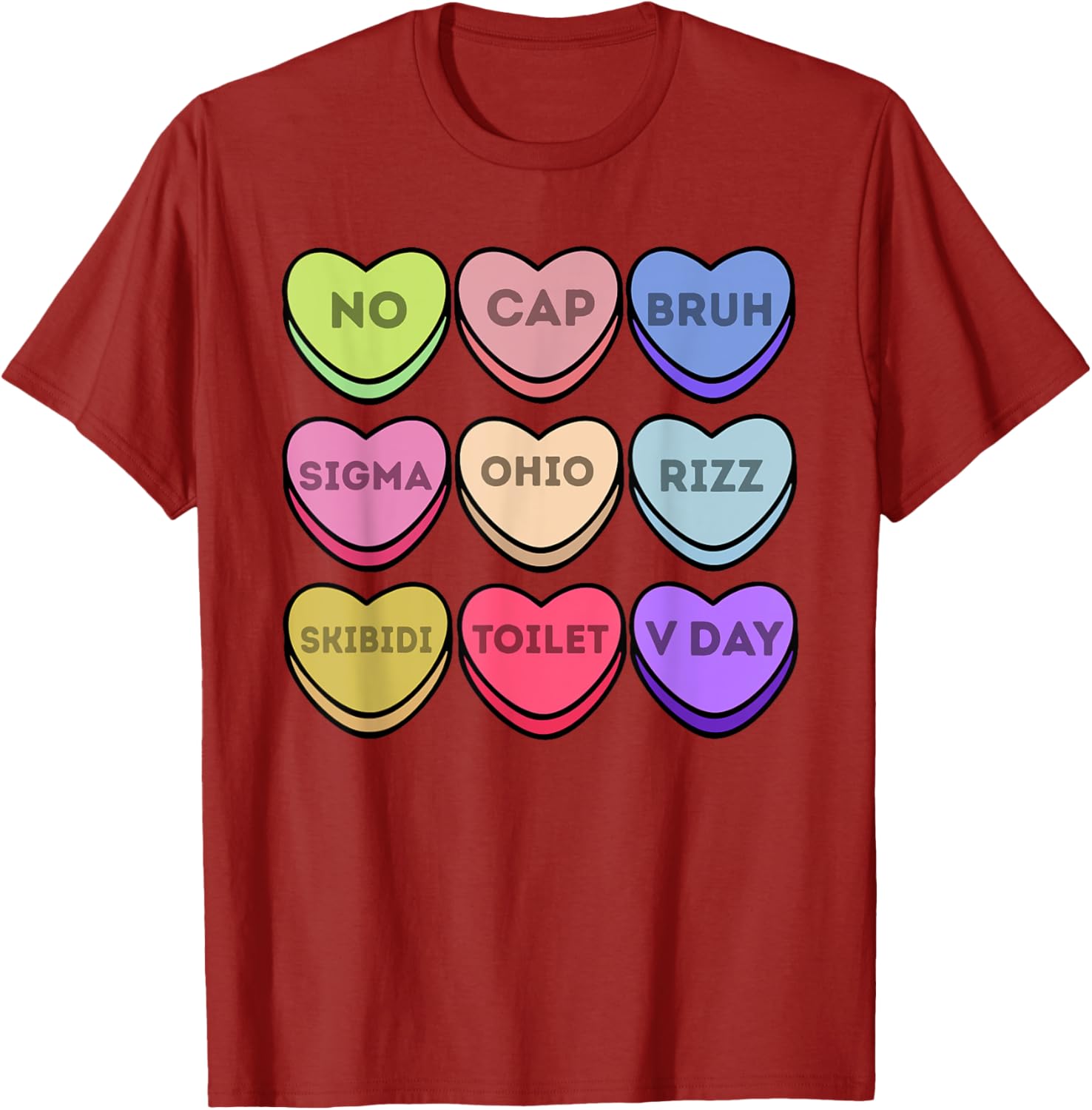 Rizz Valentines Candy Heart T-Shirt for Boys Fun Sigma Style No Cap - 11