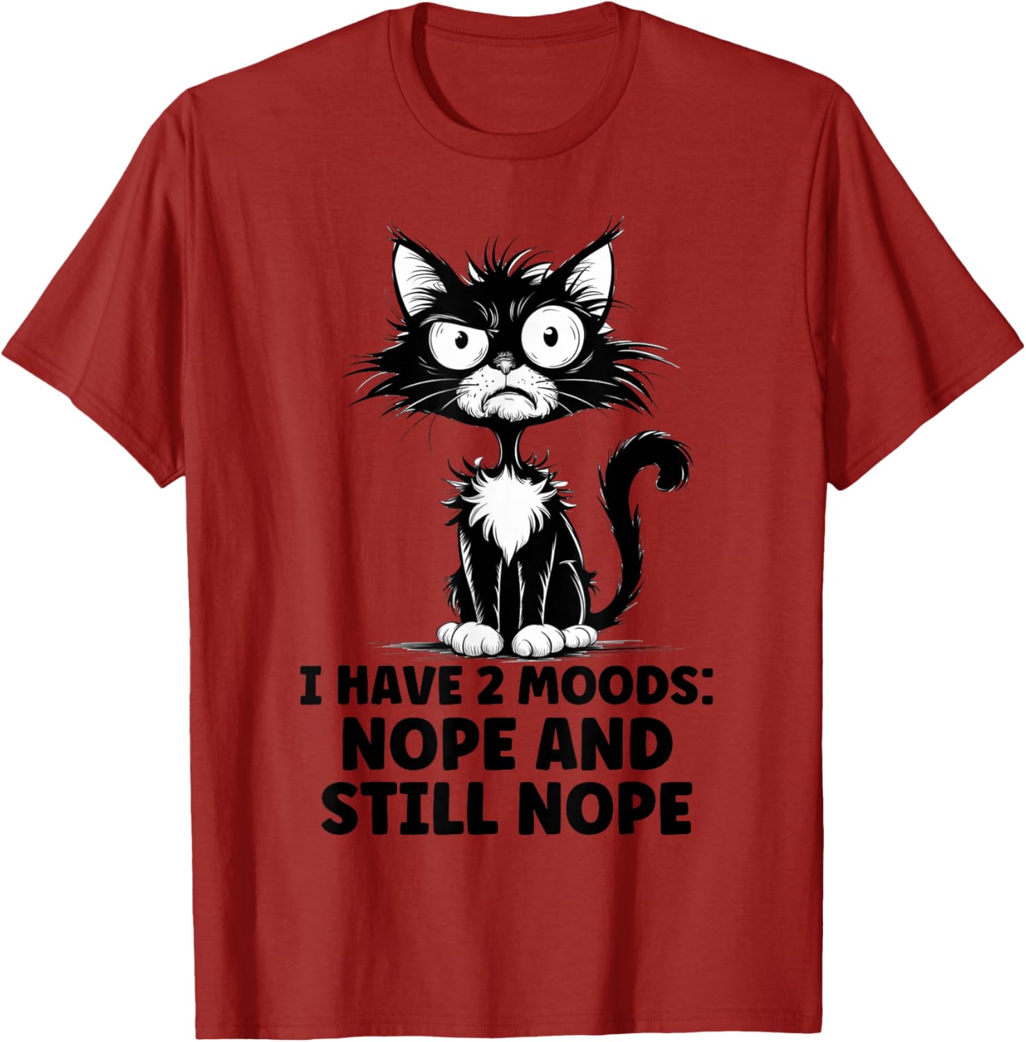 Funny Angry Stressed Cat Meme T-Shirt for Cat Lovers of All Ages - 18