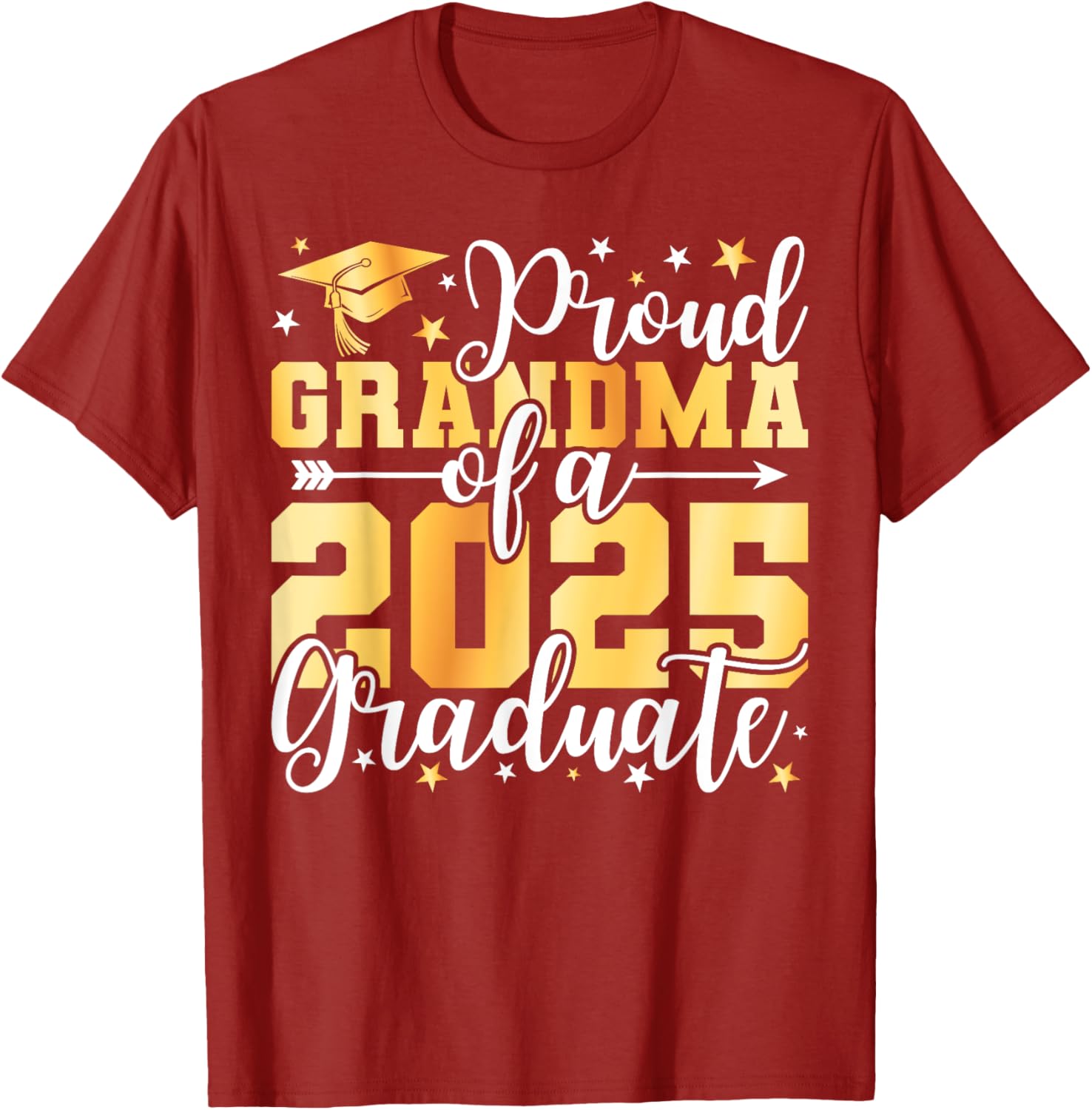 Proud Grandma of 2025 Graduate T-Shirt for Graduation Celebrations - 12
