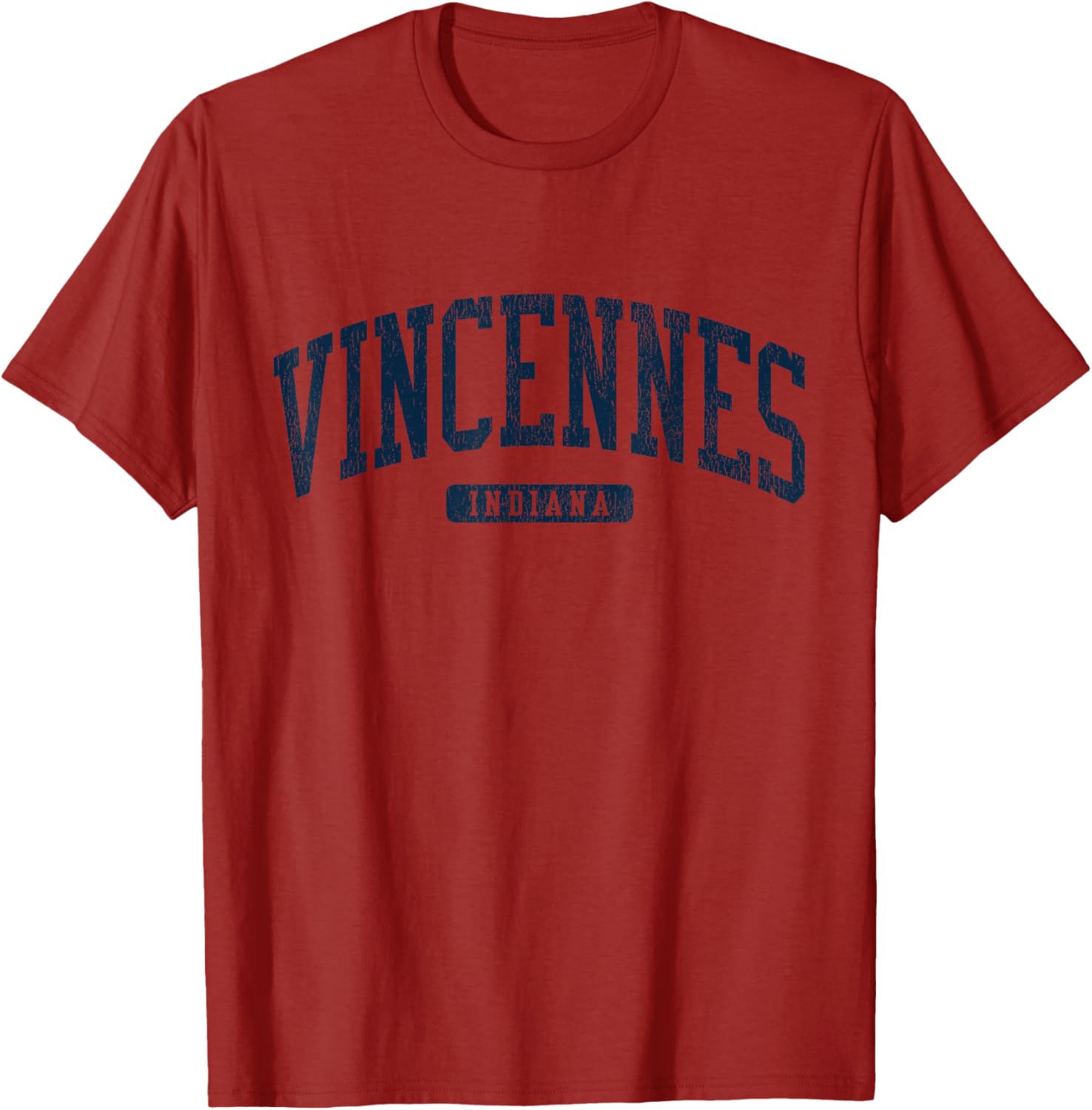 Vincennes Indiana College Style Blue T-Shirt for Students and Alumni - 4