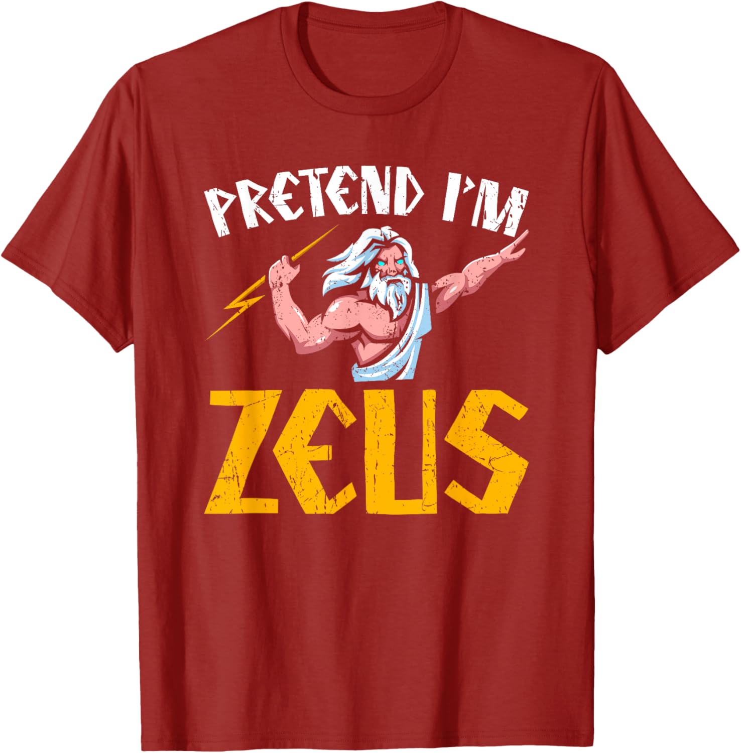 Pretend I'm Zeus T-Shirt - Greek Mythology Clothing for Fans of Ancient Greece - 16