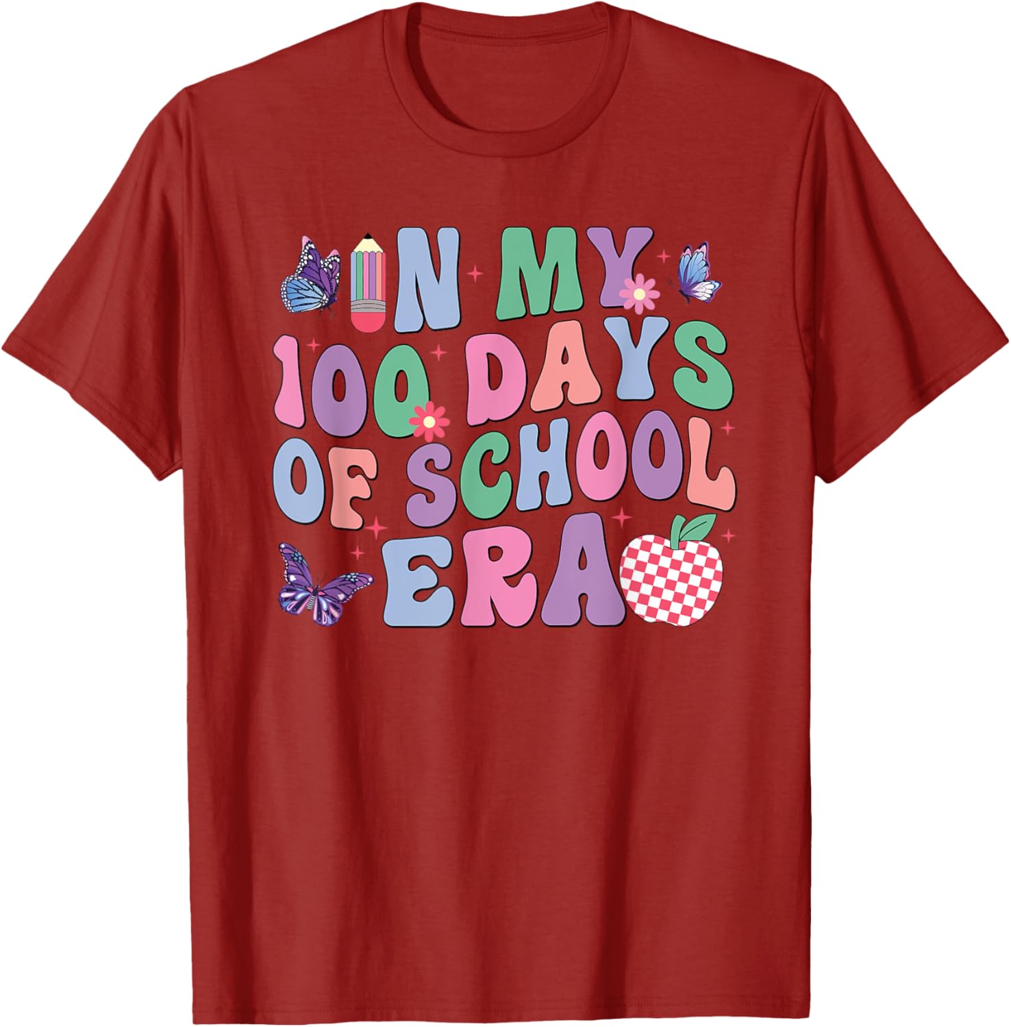 Groovy 100th Day of School Kids T-Shirt for Fun School Celebrations - 9