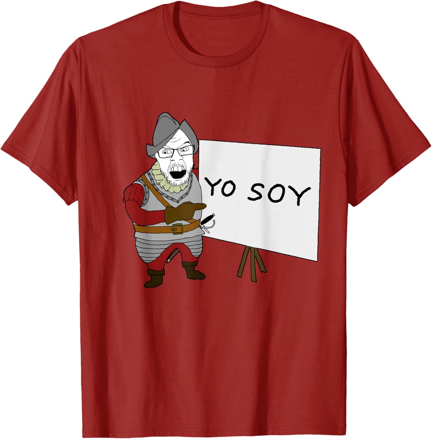 Soyjak Conquistador Wojak Soyboy T-Shirt for Spanish Teachers - 15