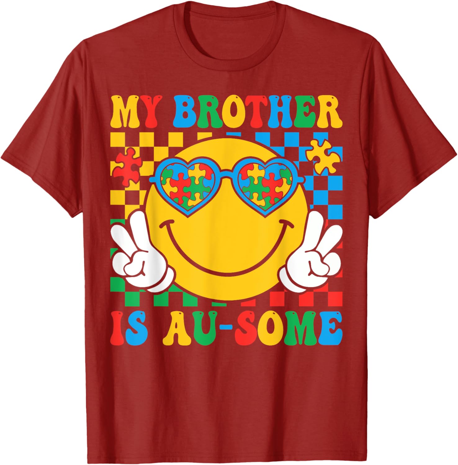 My Brother Is Awesome Autism Awareness T-Shirt for Sisters and Kids - 6