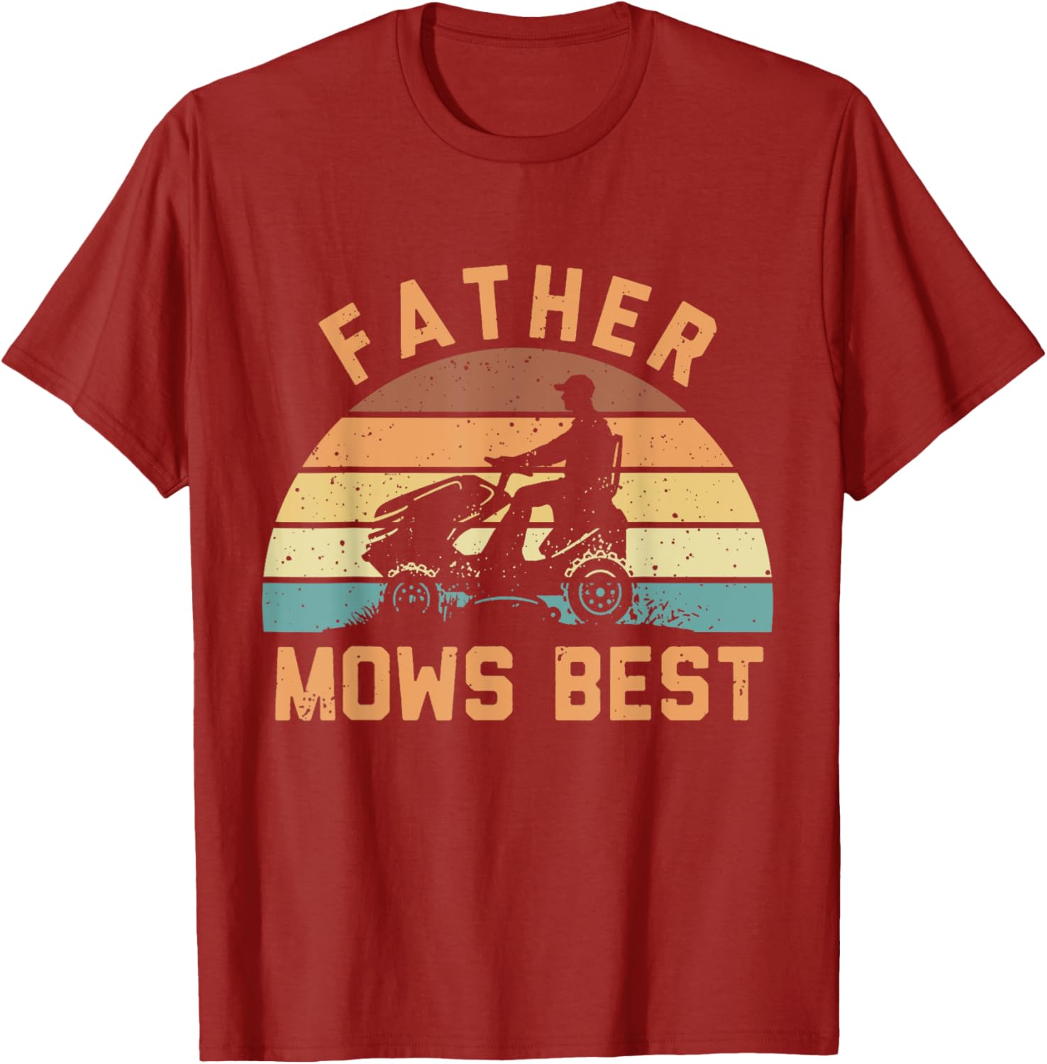 Father Mows Best Funny Retro Dad T-Shirt for Mowing Enthusiasts - 26