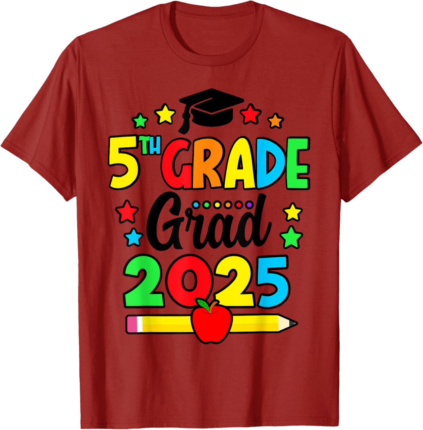 Fifth Grade Graduate 2025 T-Shirt for Elementary School Celebration - 2