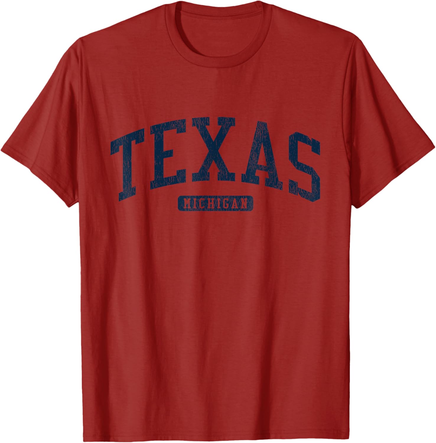 Texas Michigan College Blue T-Shirt Stylish Casual Wear for Students - 7