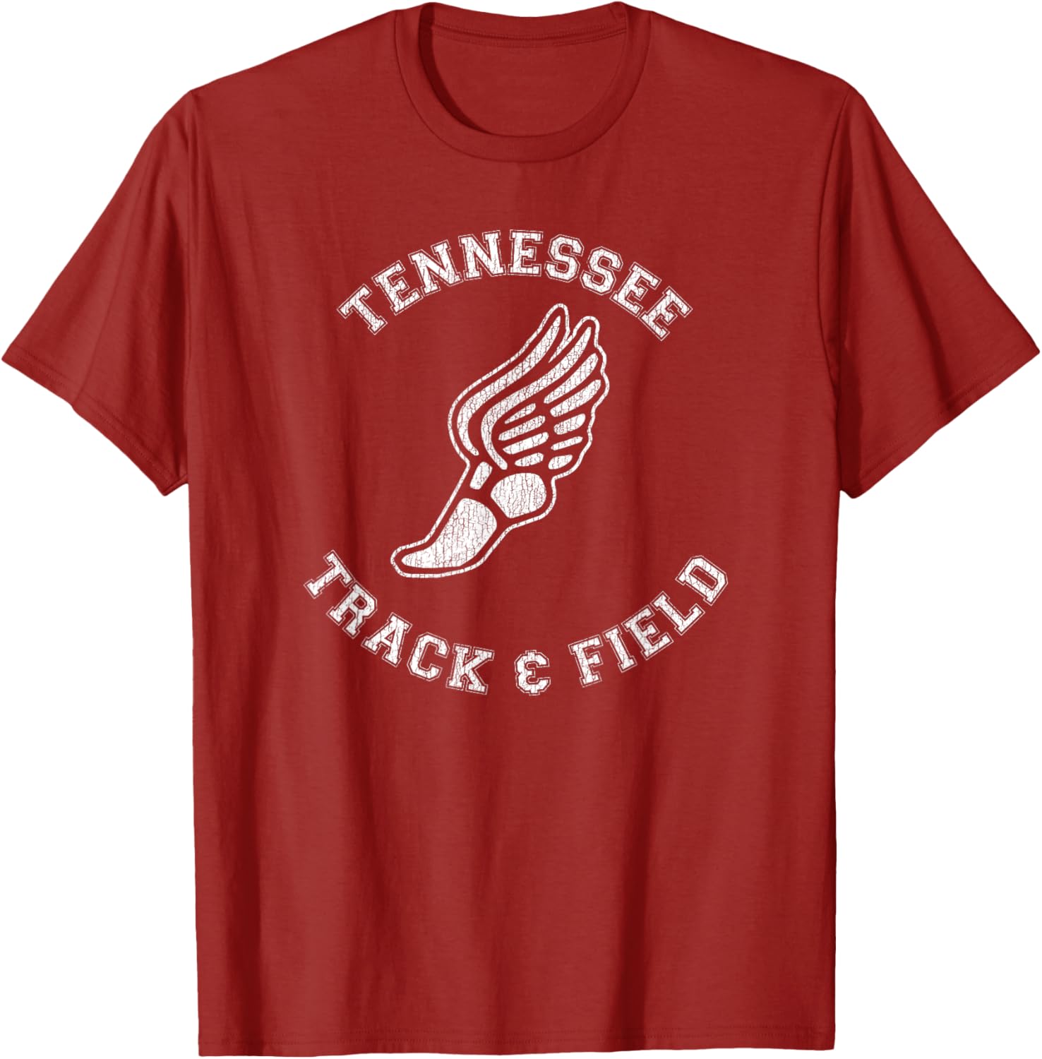 Tennessee Track and Field Retro Classic 80s Distressed T-Shirt - 17
