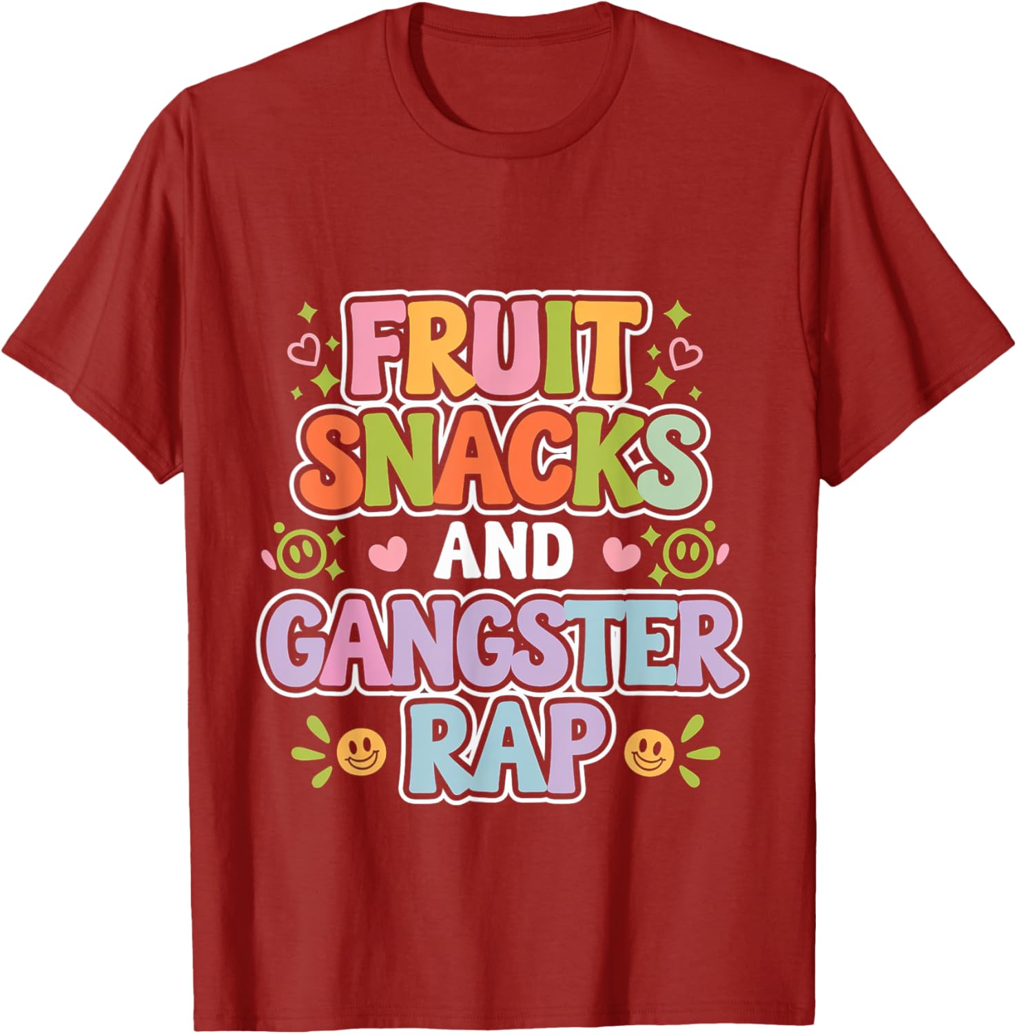 Fun Fruit Snacks and Gangster Rap Kid-Friendly Humor T-Shirt for Kids - 20