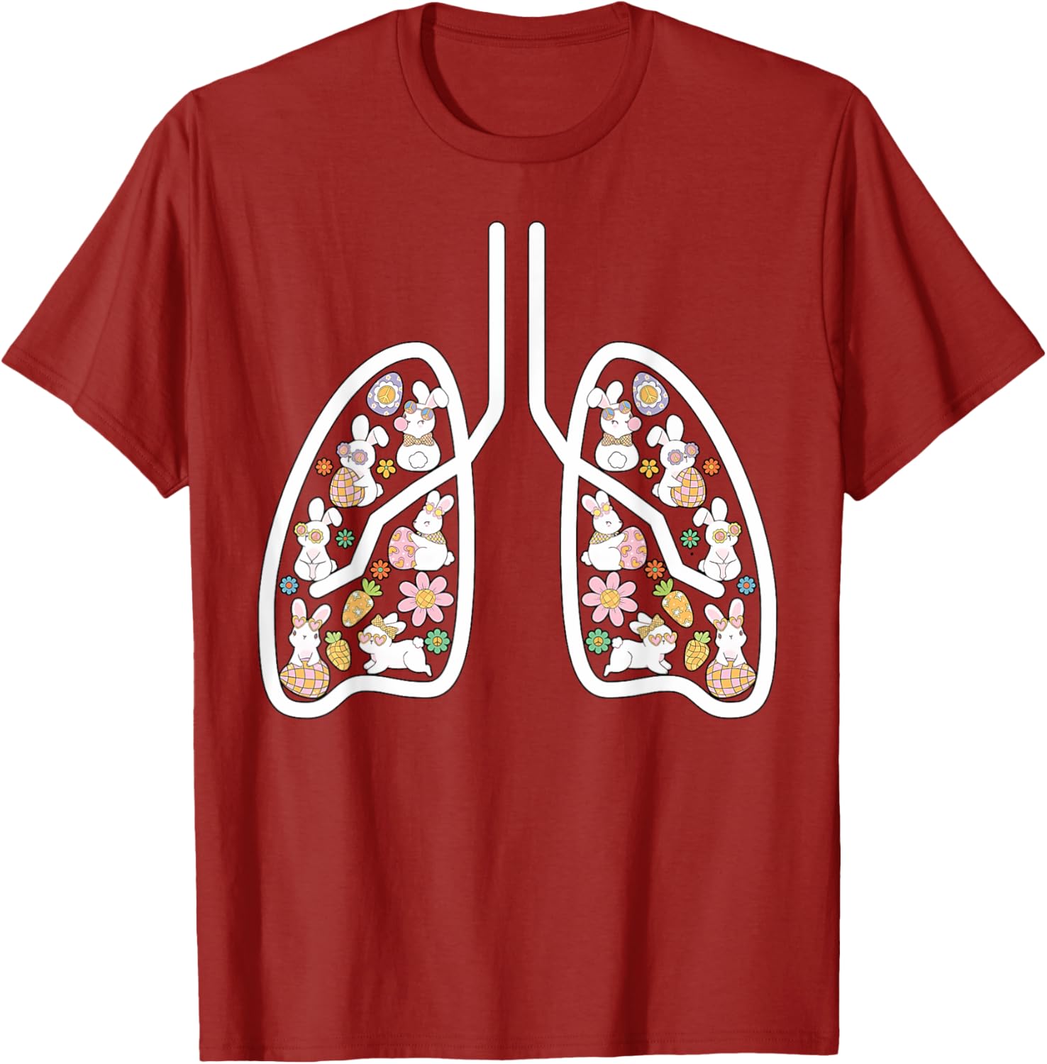 Respiratory Therapist Easter Lungs Nurse T-Shirt for Pulmonologists - 17