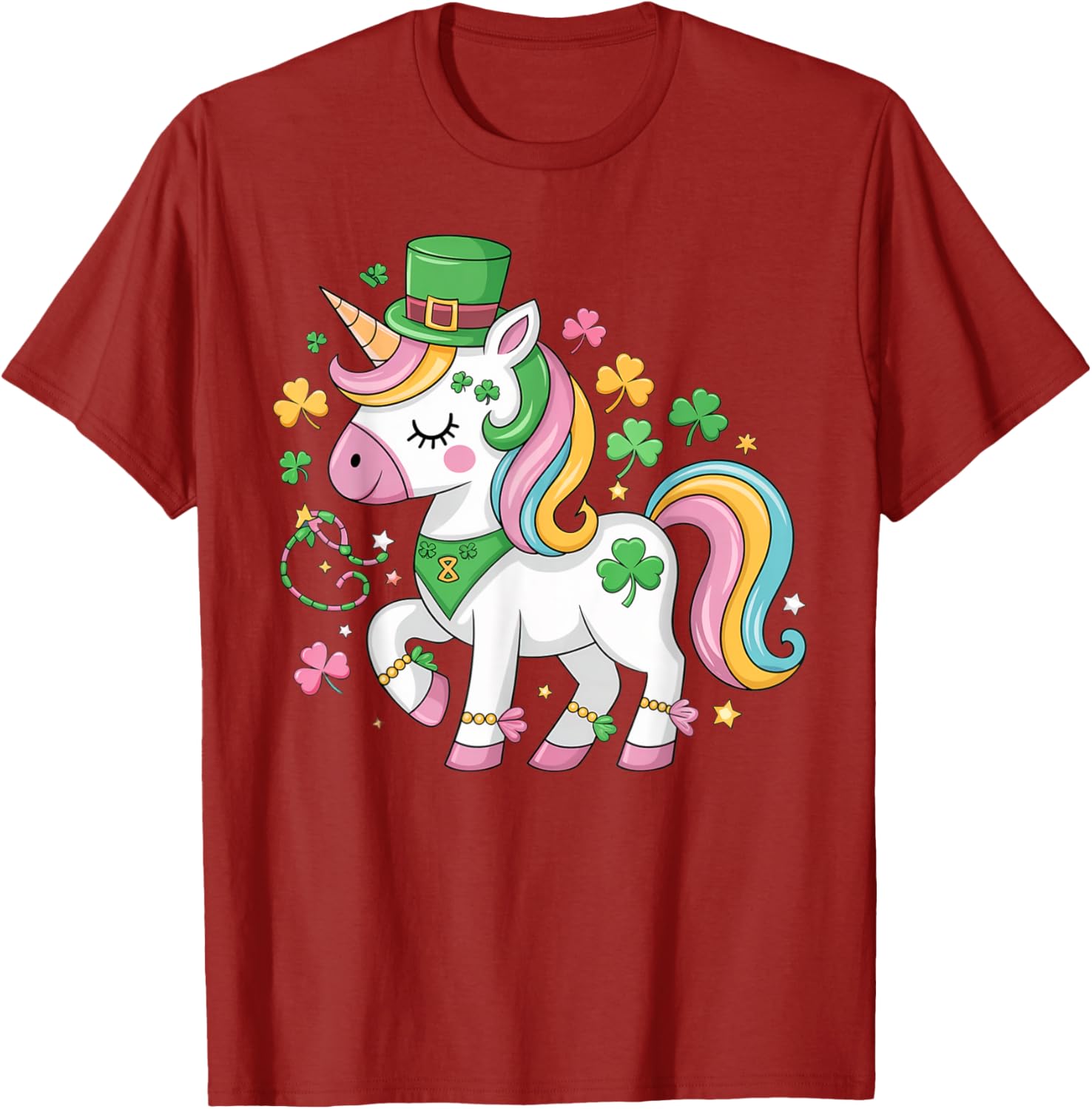 Cute Girls St Patricks Day Unicorn Shamrock Lepricorn T-Shirt for Kids - 22