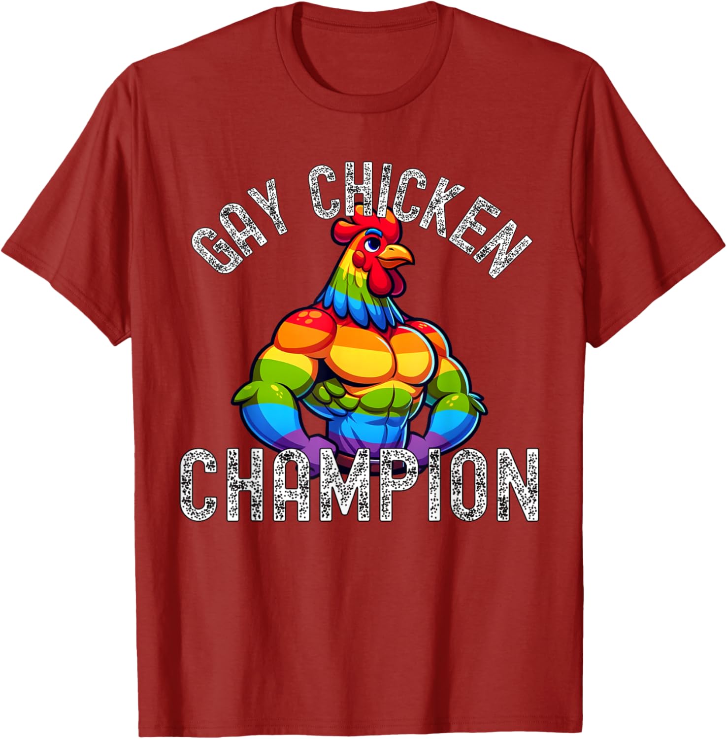 Gay Chicken Champion T-Shirt Fun Pride Apparel for LGBTQ+ Enthusiasts - 24