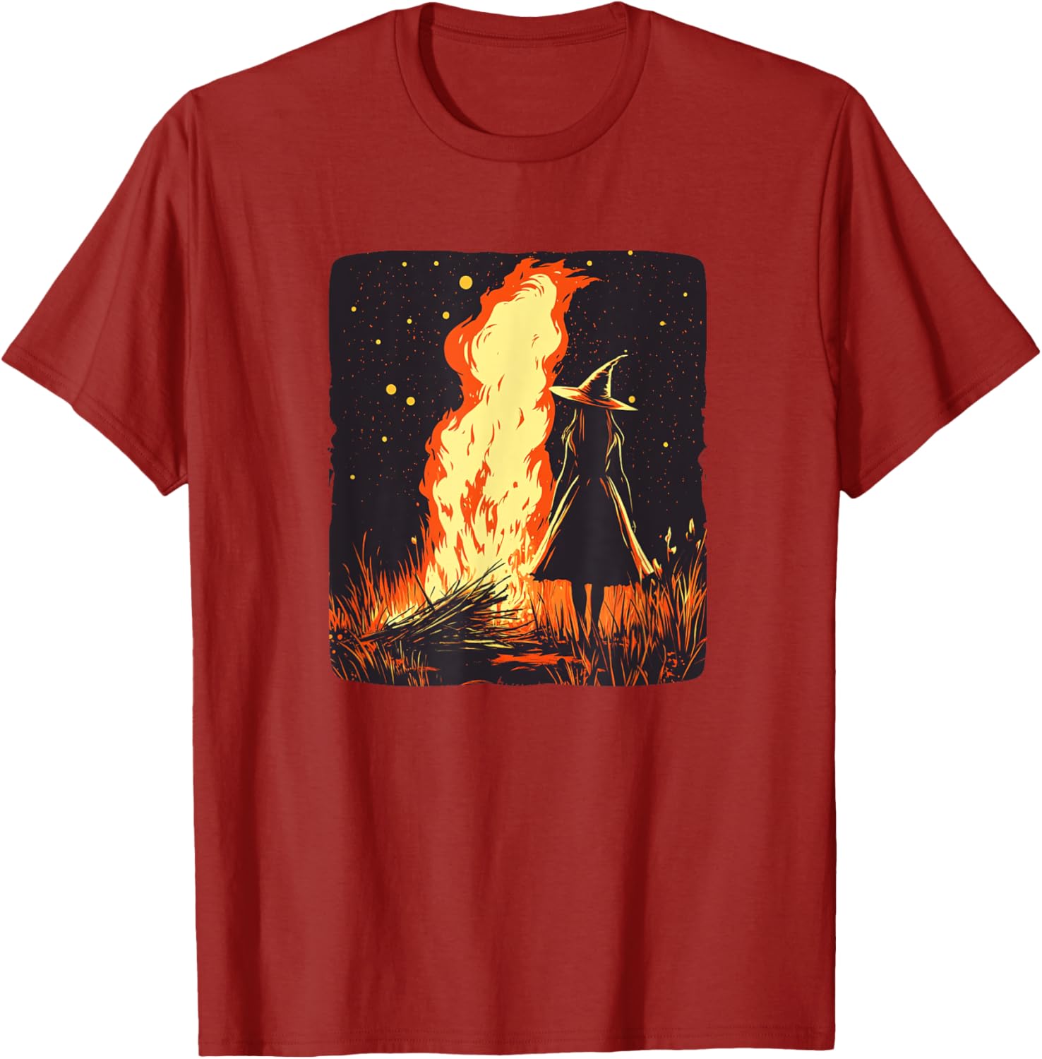 Spellbinding Witch and Bonfire Magic T-Shirt for Enchanting Nights - 23
