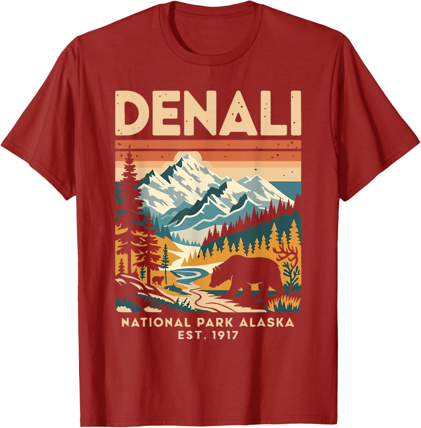 Vintage Denali National Park T-Shirt for All Ages - Men's, Women's, Kids' Apparel - 18