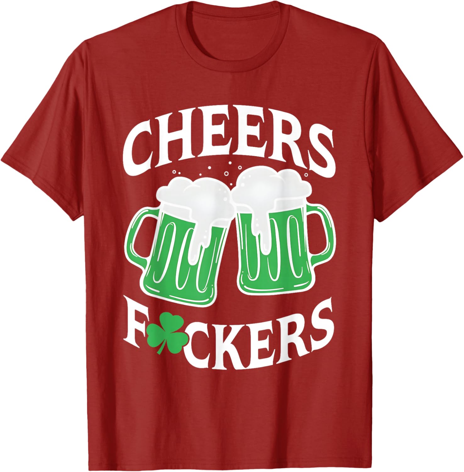 Funny St Patricks Day T-Shirt Cheers Shamrock Design for Party Fun - 17