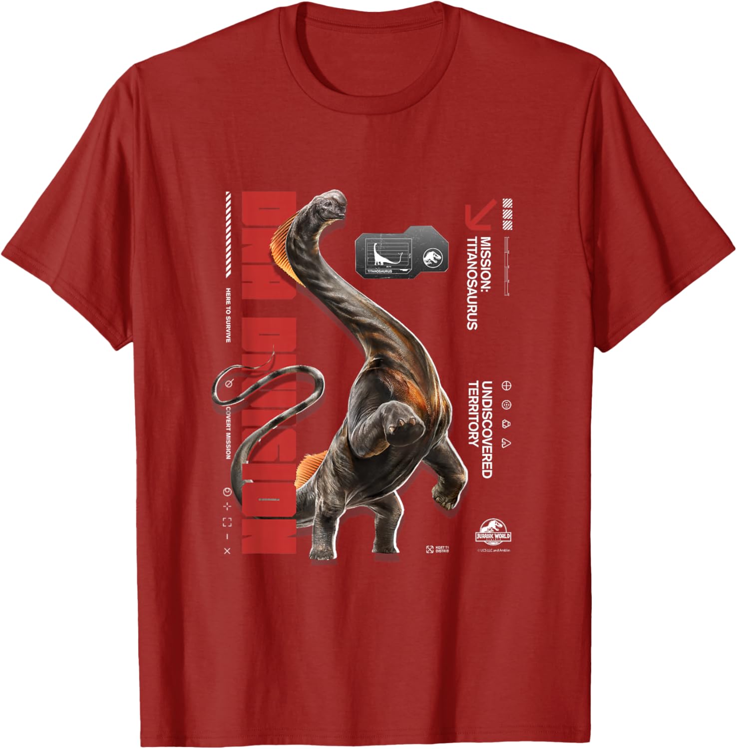 Jurassic World Rebirth Titanosaurus DNA Division T-Shirt for Dino Fans - 16