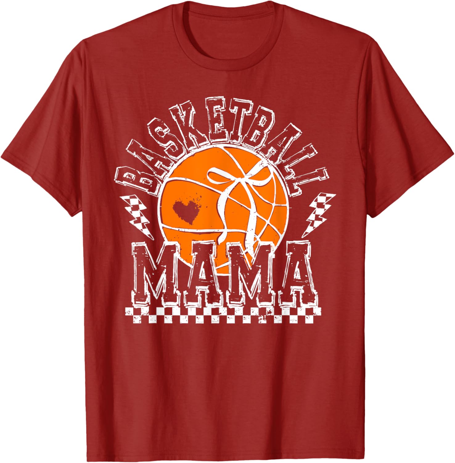 Funny Basketball Mama Coquette Bow T-Shirt for Sports Lover Moms - 15