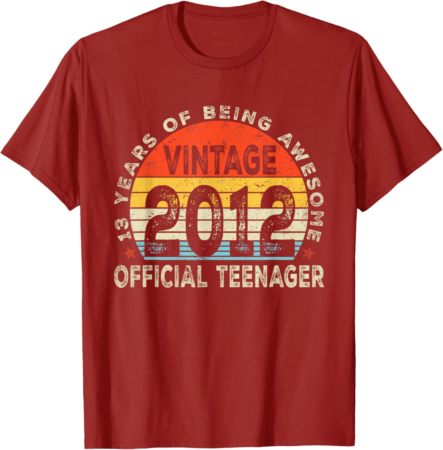 Vintage 2012 13th Birthday T-Shirt for Teens - Fun Gift Idea - 10