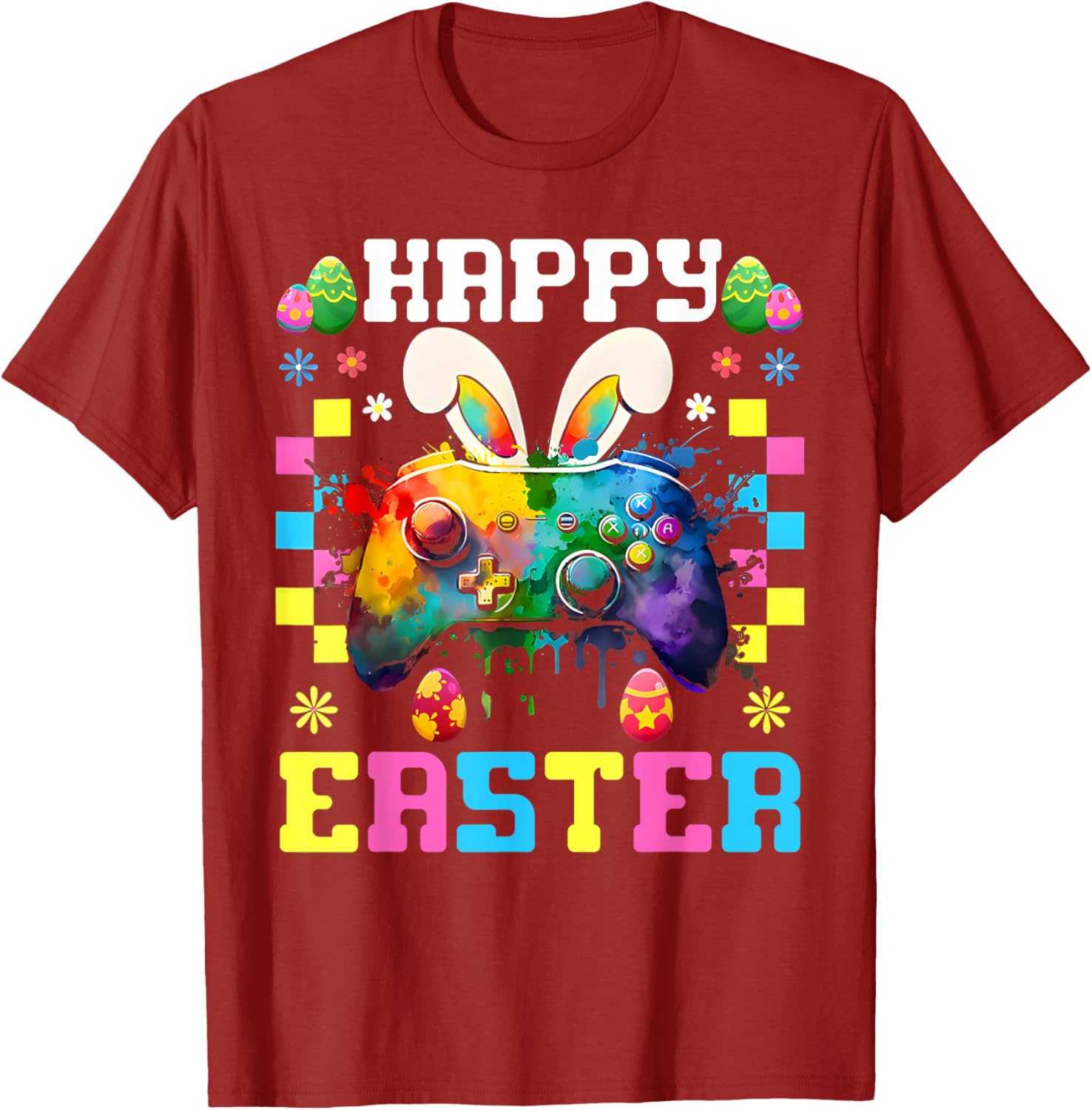 Easter Bunny Gamer T-Shirt for Boys and Girls Fun Video Game Apparel - 1