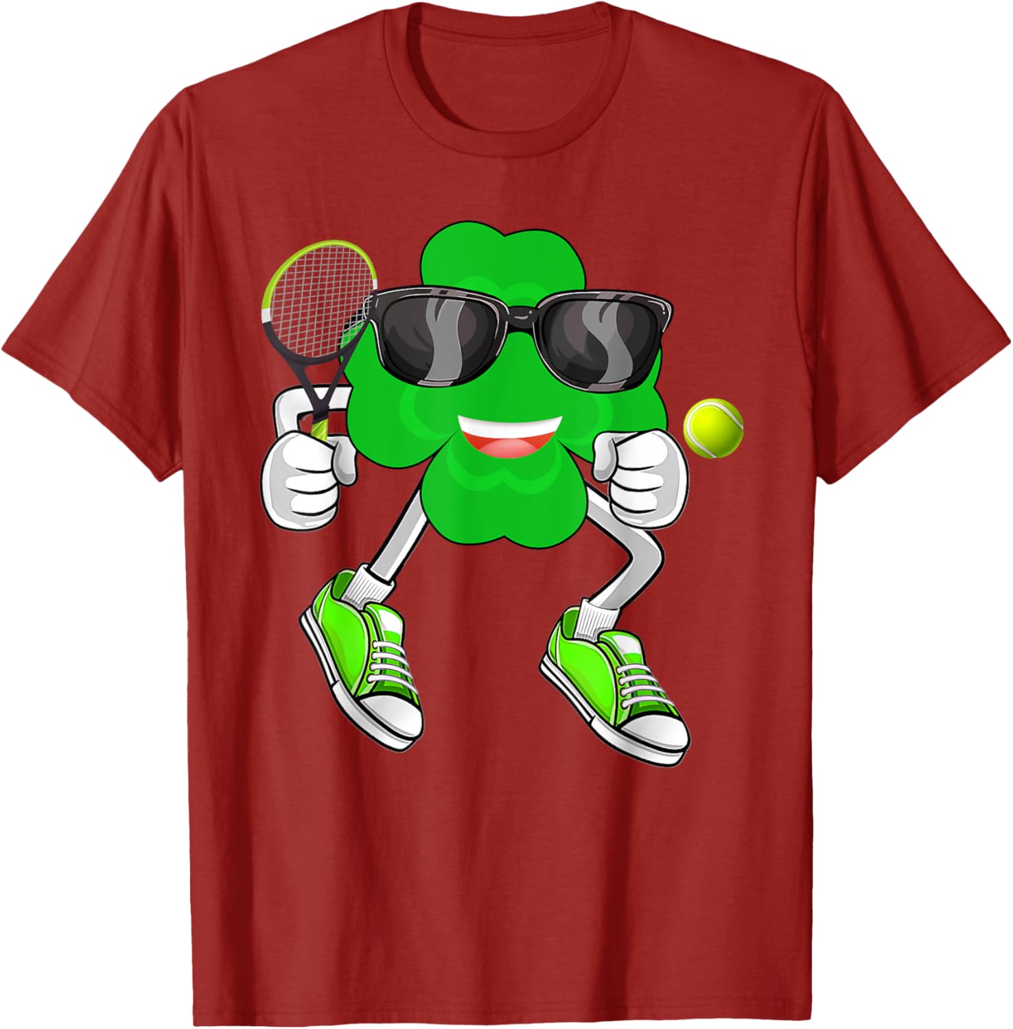 Shamrock Tennis Leprechaun Hat St. Patrick's Day T-Shirt for Boys - 2