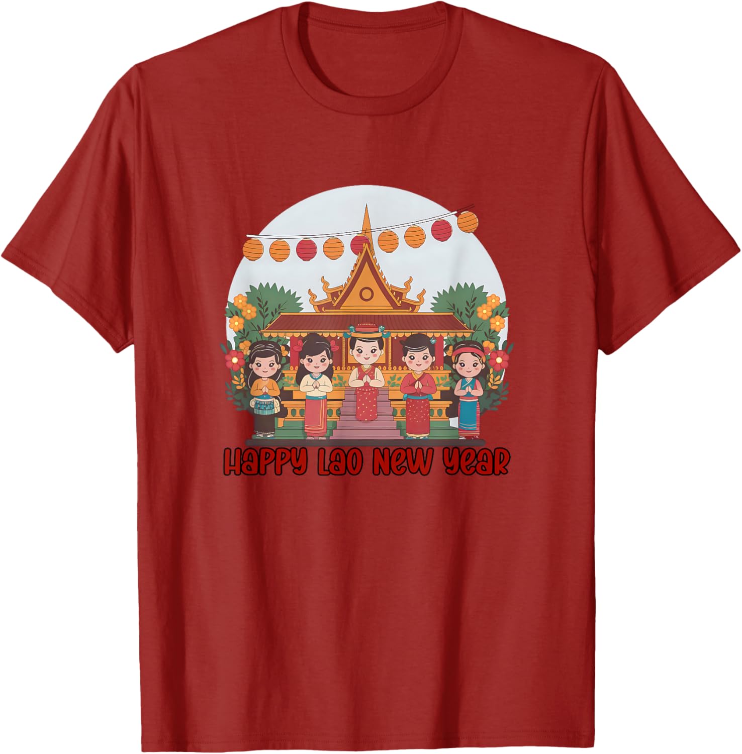 Happy Lao New Year T-Shirt for Pi Mai Celebrations - Laotian Style Apparel - 6