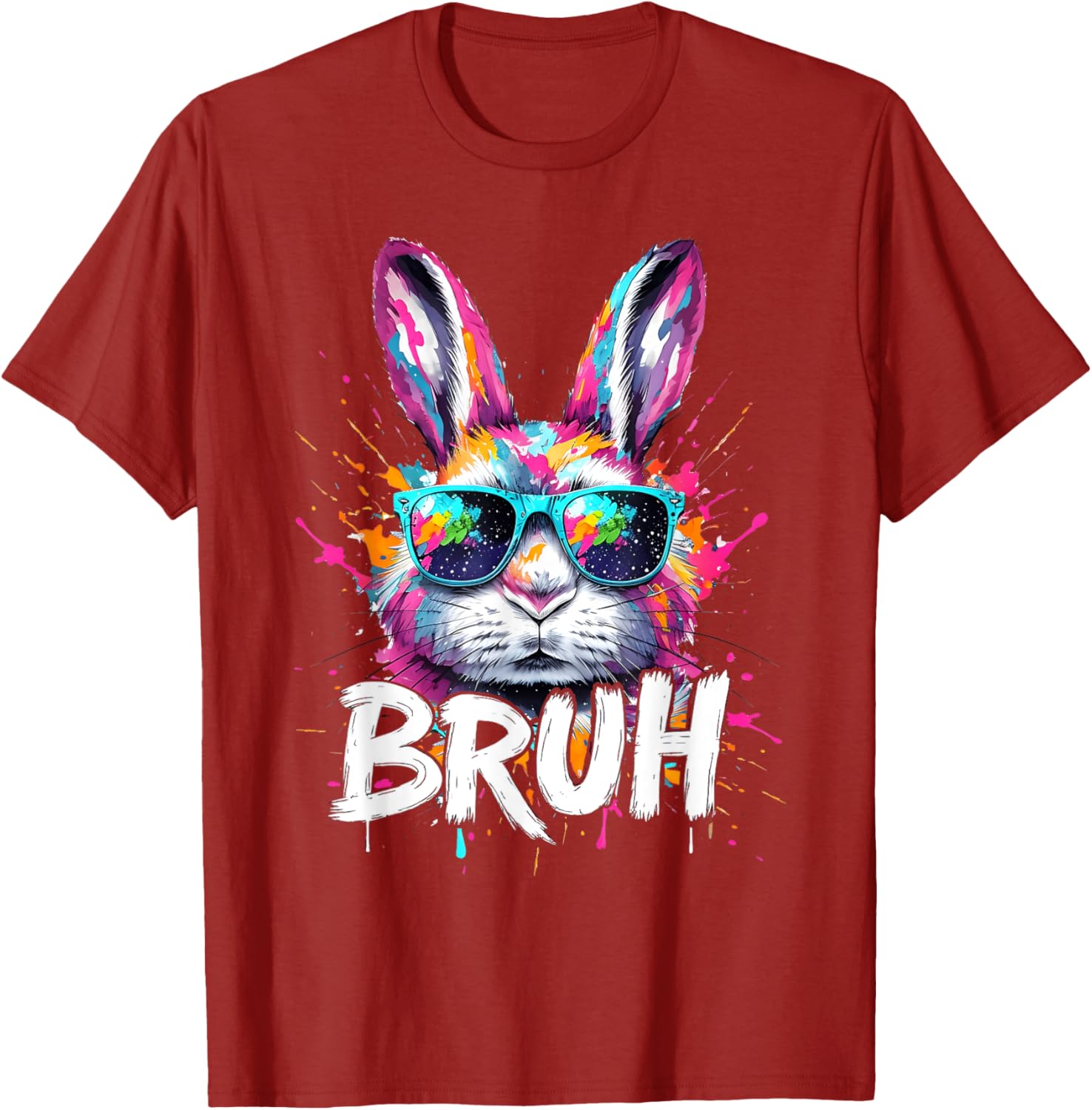 Funny Colorful Easter Bunny Eggs T-Shirt for Boys and Kids - 11