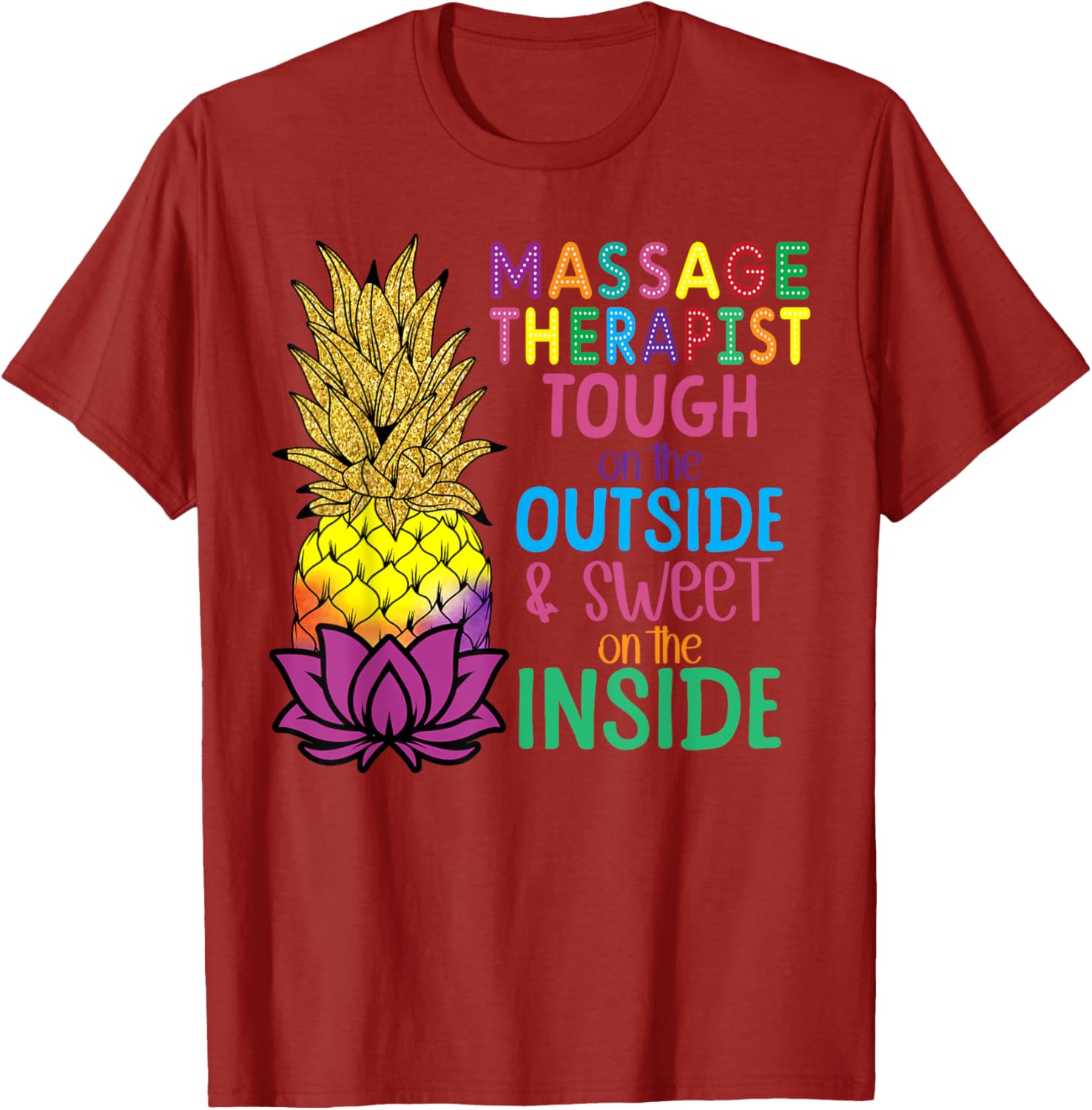 Pineapple Massage T-Shirt for Licensed Therapists - Fun & Stylish Wear - 14