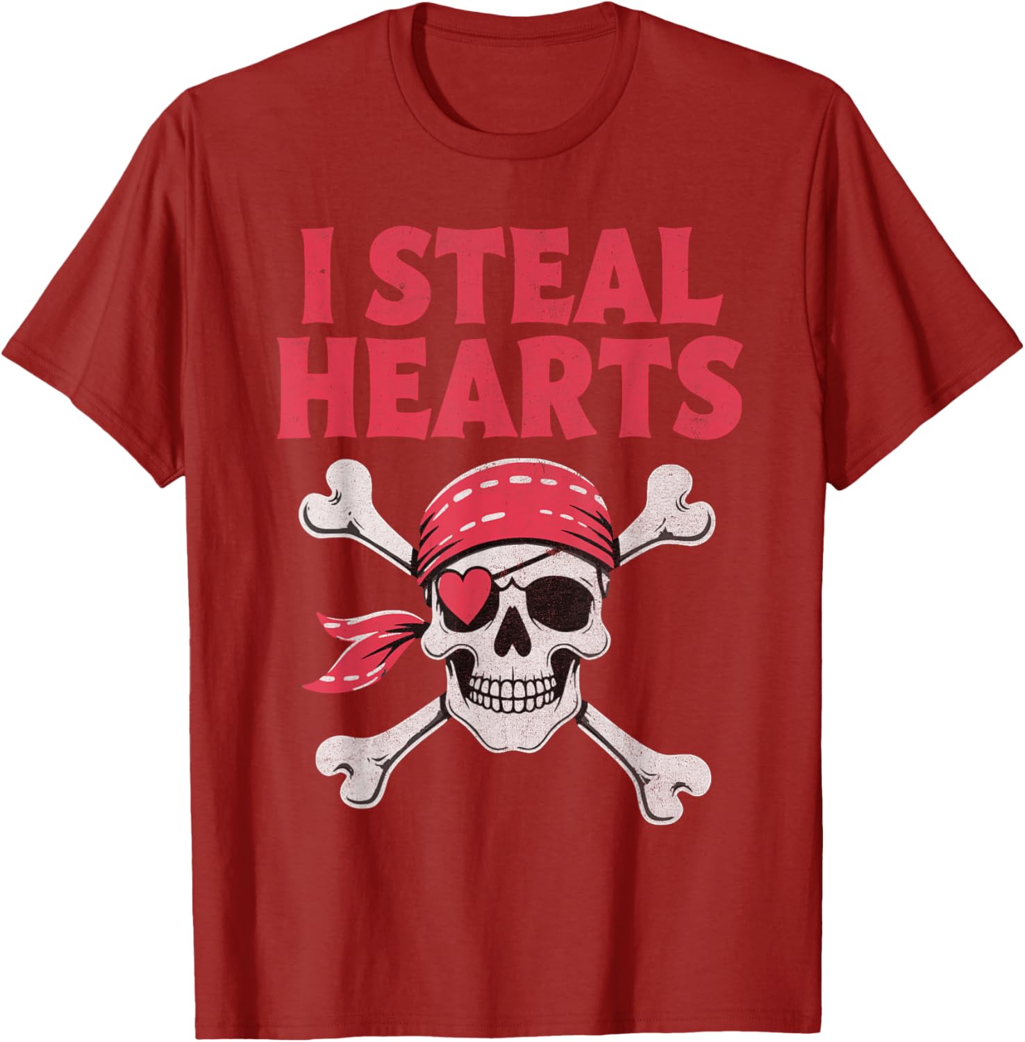 I Steal Hearts Pirate Skull T-Shirt for Kids - Perfect Valentine's Gift - 17