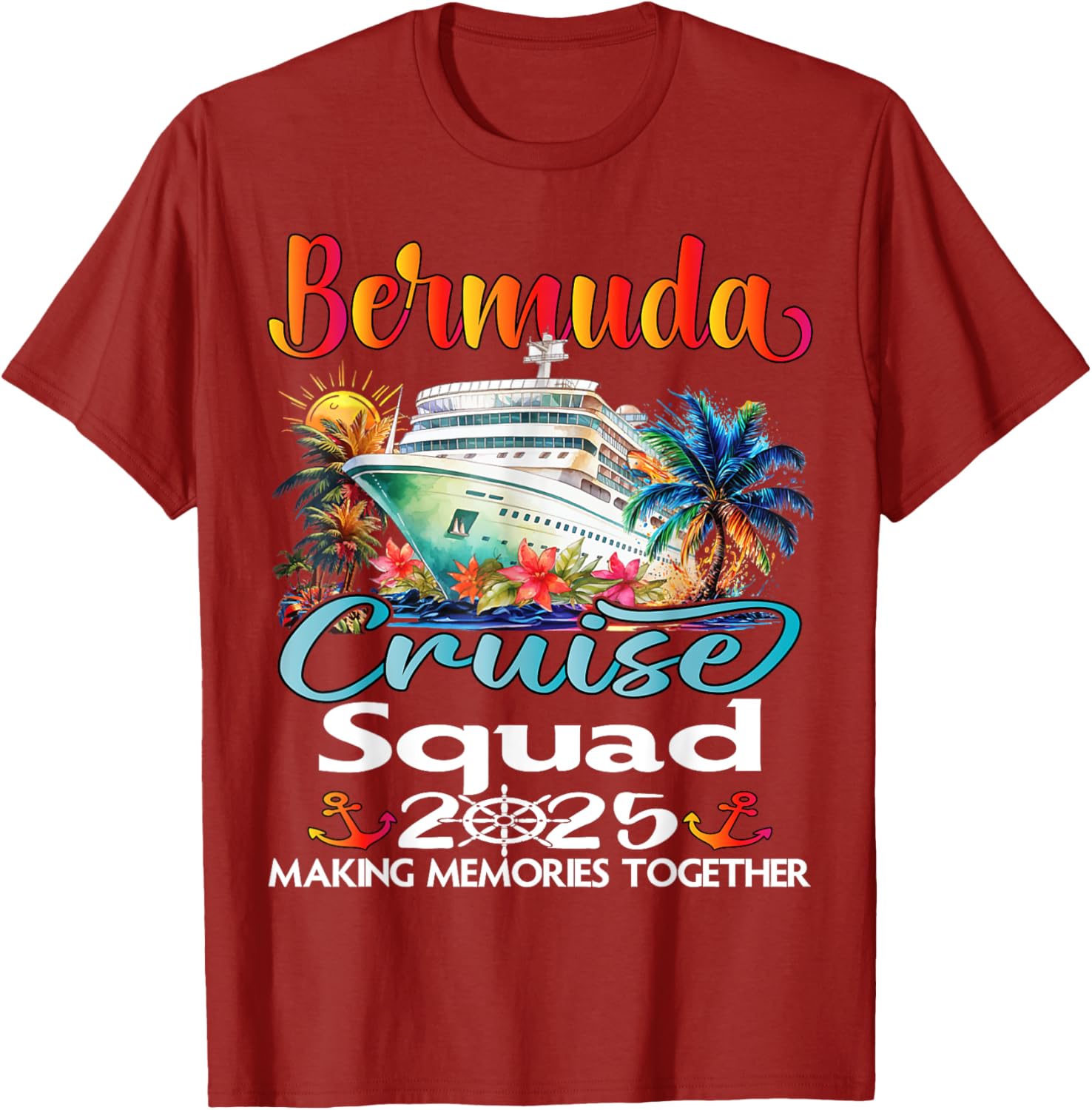 Bermuda Cruise Squad 2025 Family T-Shirt for Fun Adventures at Sea - 11