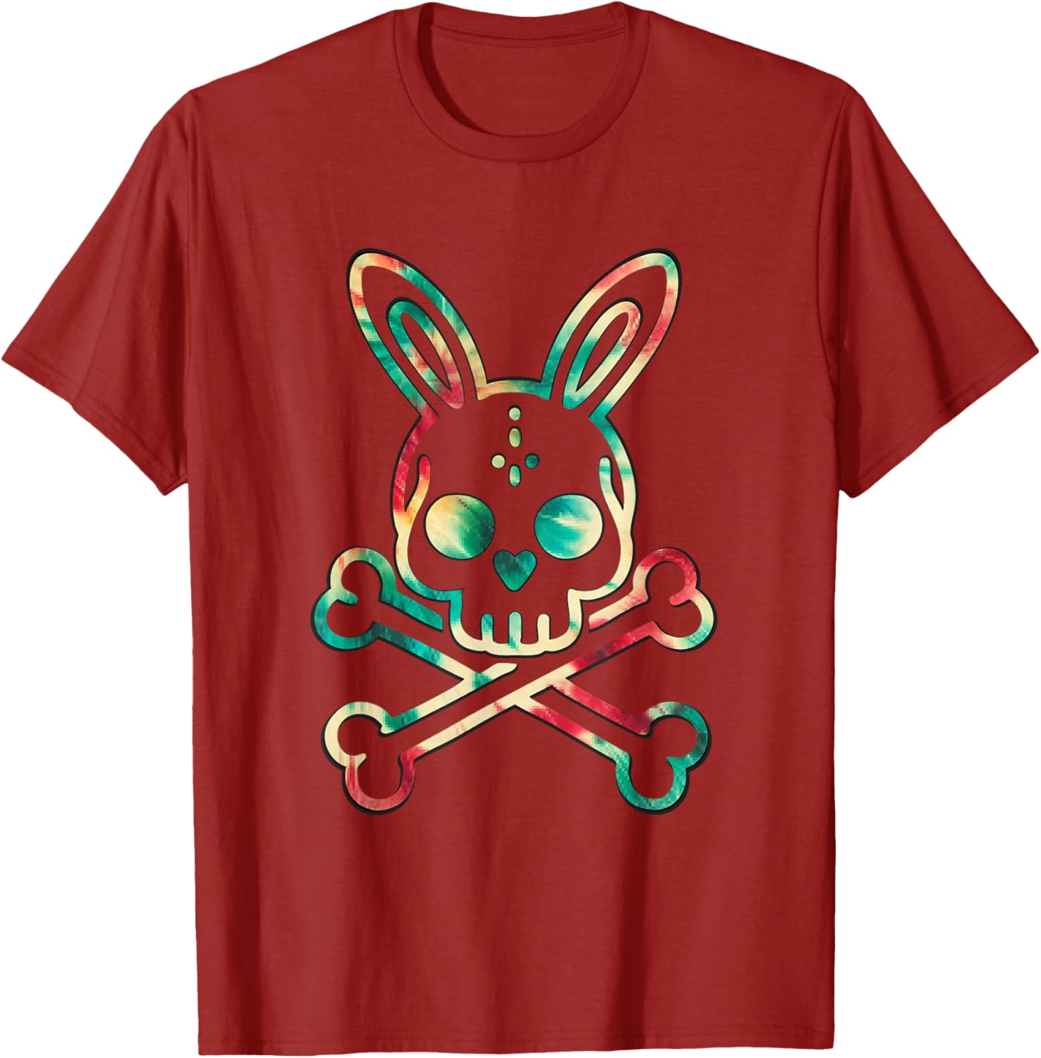 Tie Dye Bunny Skull Rabbit Skeleton Men’s T-Shirt for Unique Style - 9