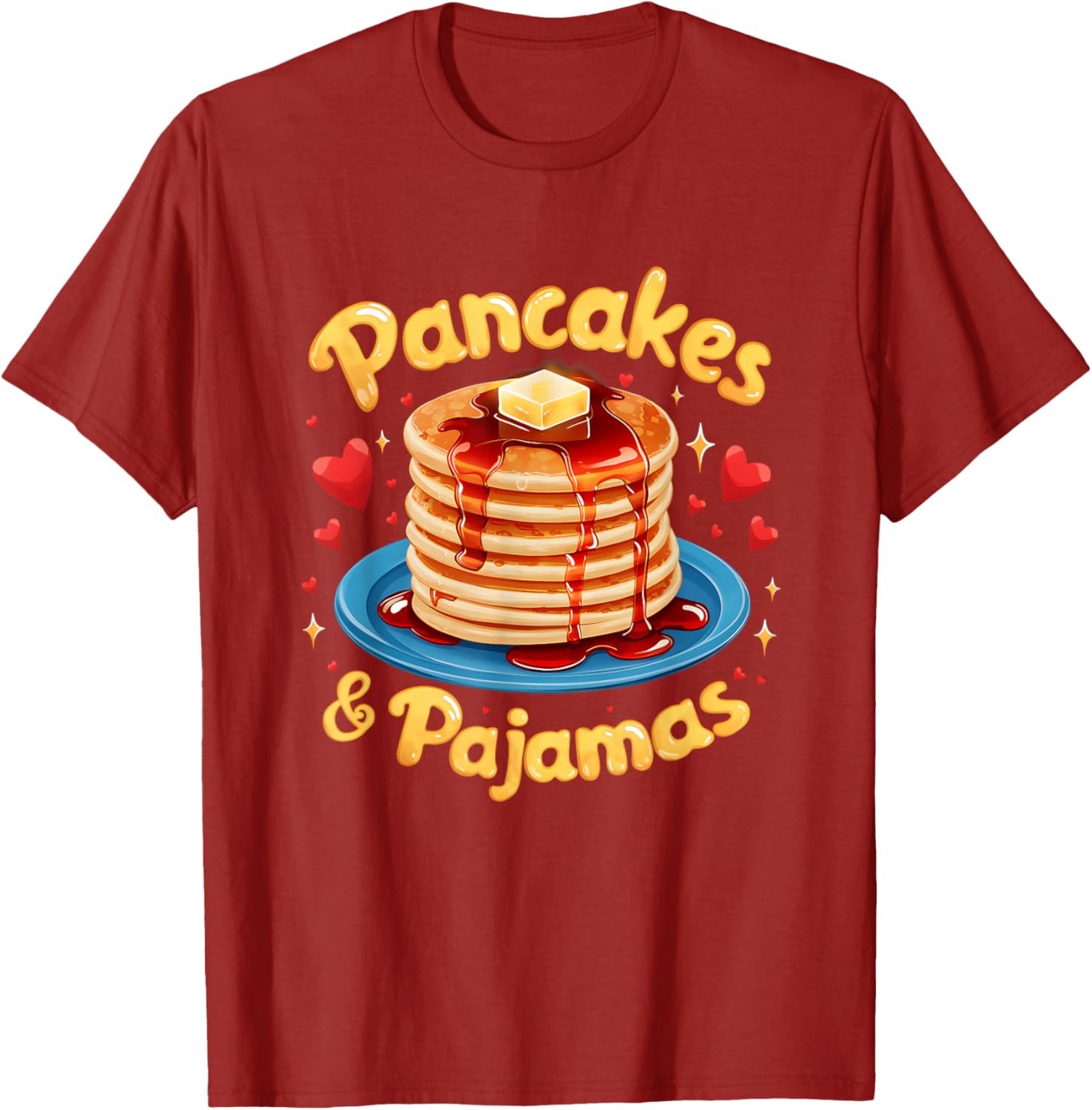 Adorable Pancakes And Pajamas Breakfast Fun Friends T-Shirt for Foodies - 4