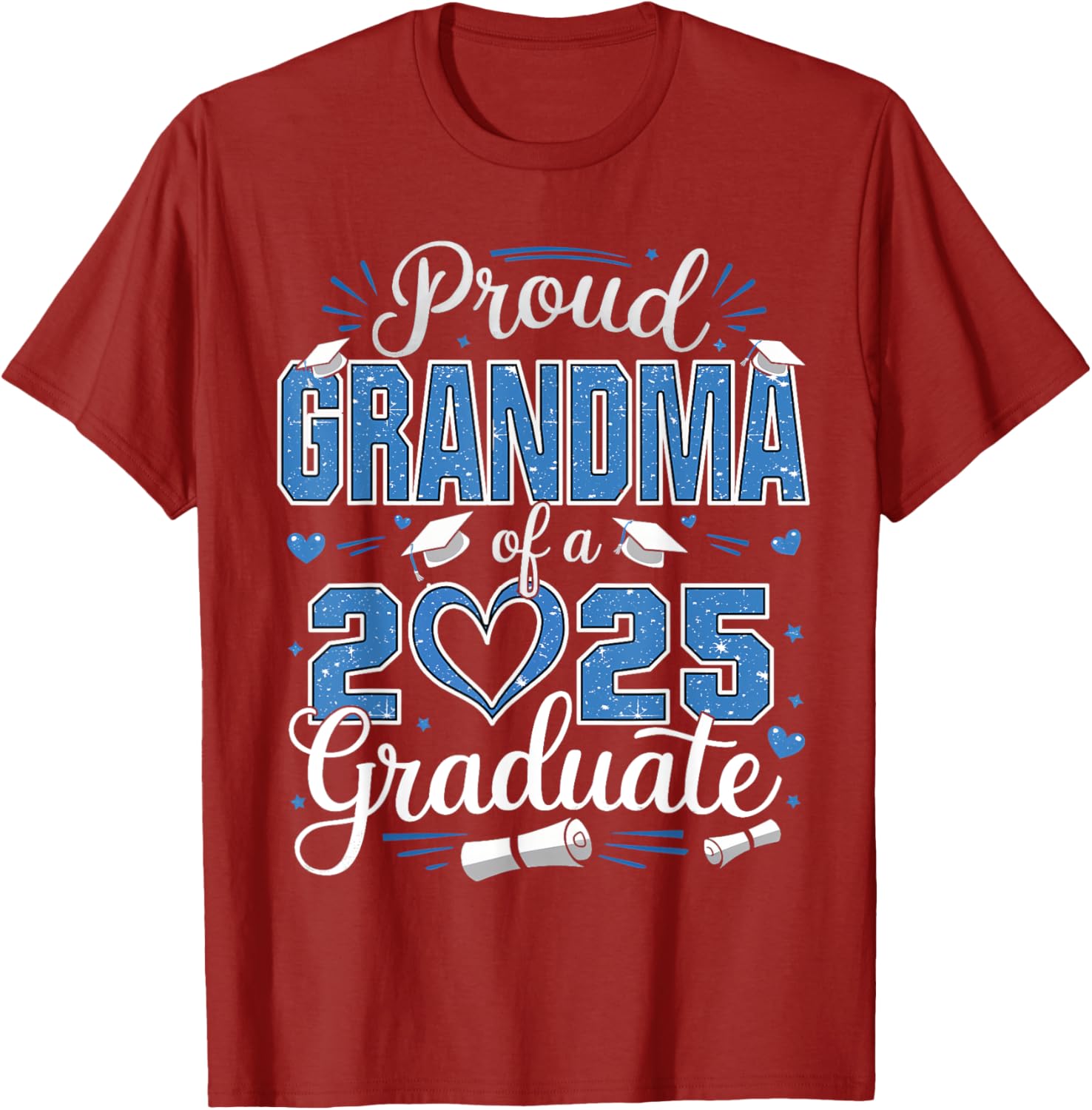 Proud Grandma Of A Class Of 2025 Graduate Senior T-Shirt for Women - 4