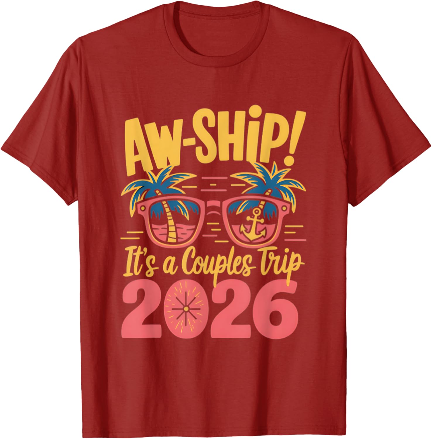 Couples Trip Cruise T-Shirt 2026 Fun Vacation Apparel for Couples - 1