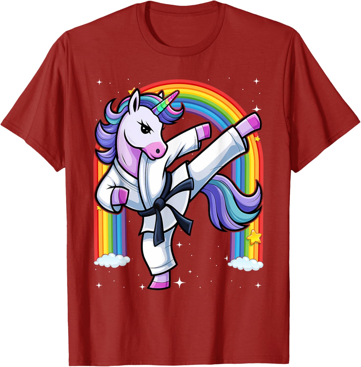Funny Unicorn Karate Girl Taekwondo T-Shirt for Martial Arts Fans - 3