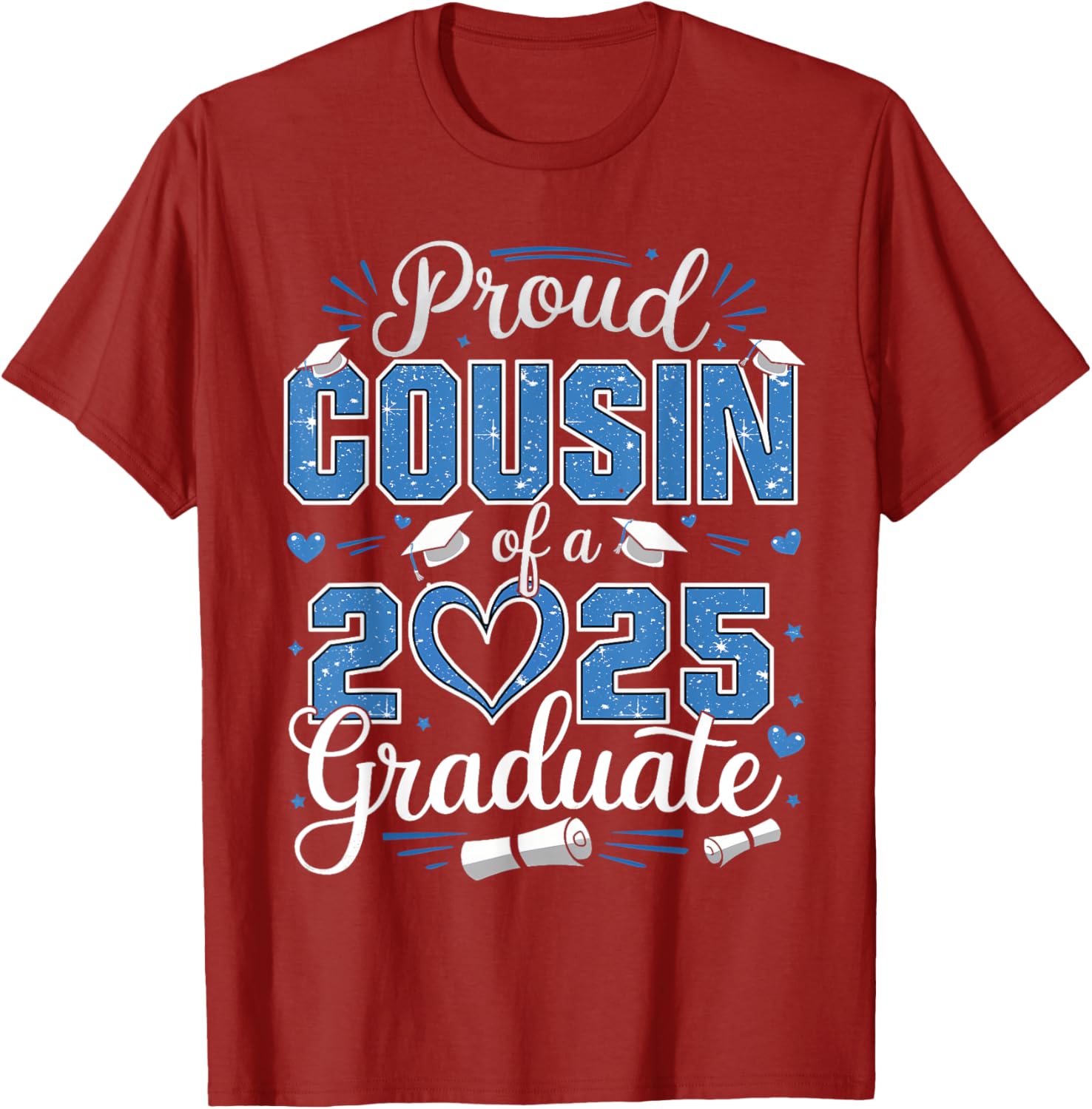 Proud Cousin Of A Class Of 2025 Graduate T-Shirt for Celebrating Seniors - 5
