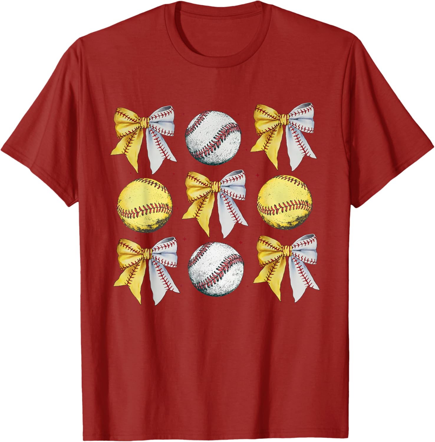 Coquette Bow Baseball Softball Game Day Mom T-Shirt for Women - 14