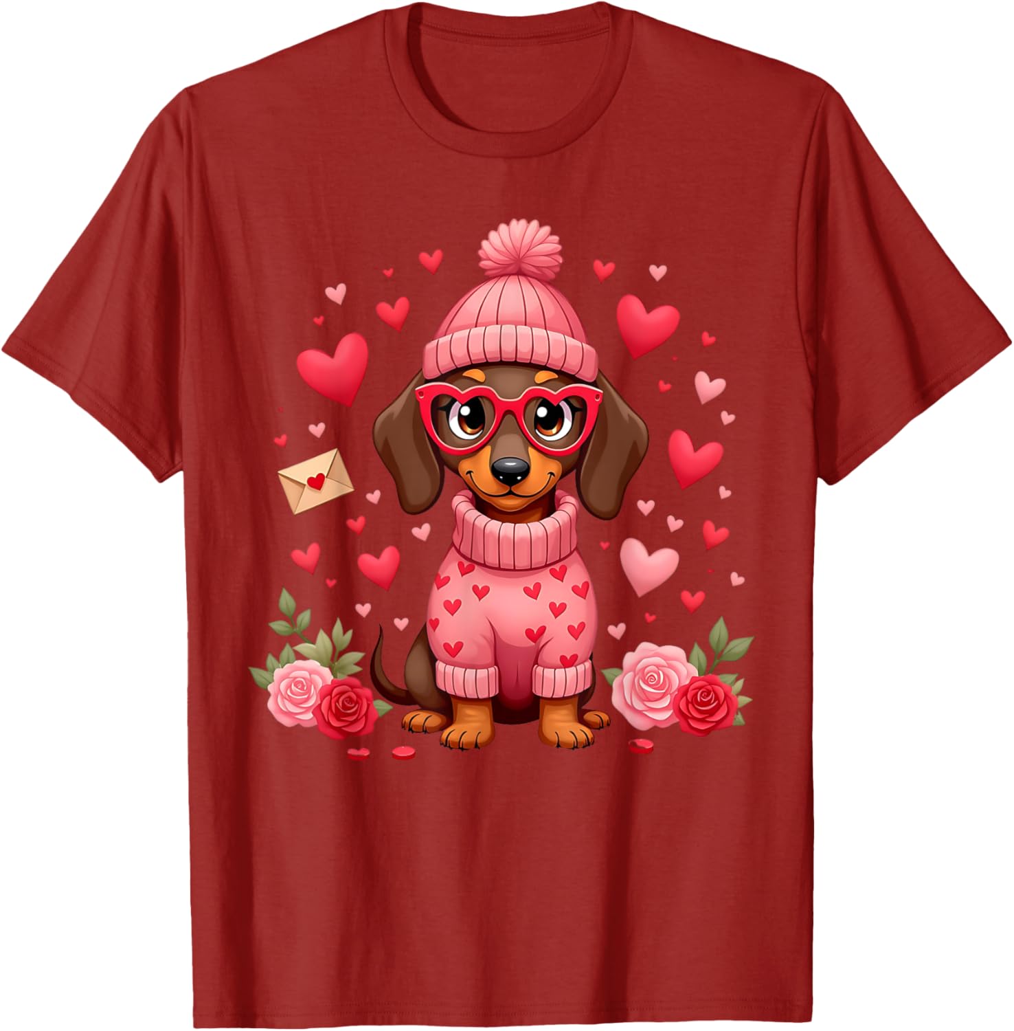 Valentine's Day Dachshund Mom T-Shirt Cute Weiner Dog Love Gift - 20