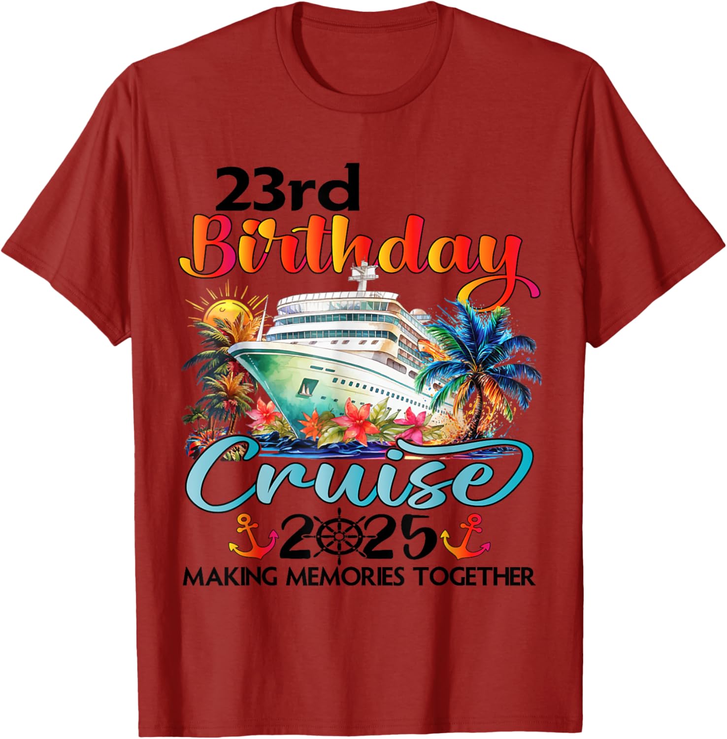 23rd Birthday Cruise T-Shirt for Family Celebration Fun at Sea - 3
