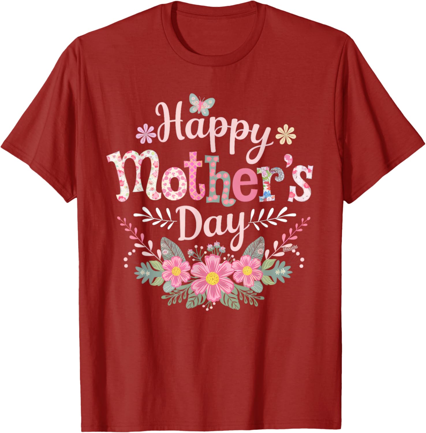 Cute Floral Happy Mother's Day T-Shirt for Moms and Grandmas 2025 - 7