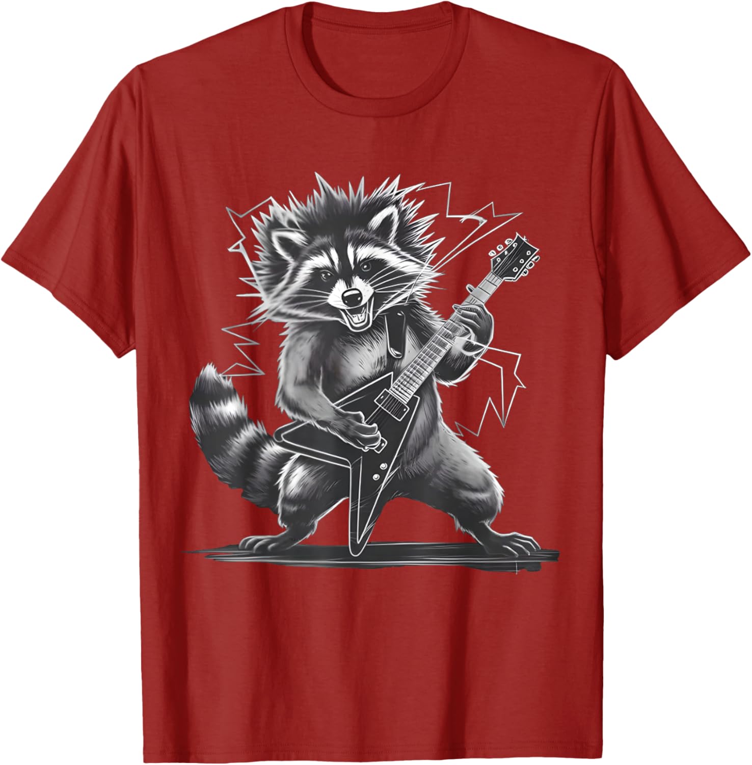 Funny Raccoon Rock and Roll T-Shirt for Men, Women, and Kids - 23
